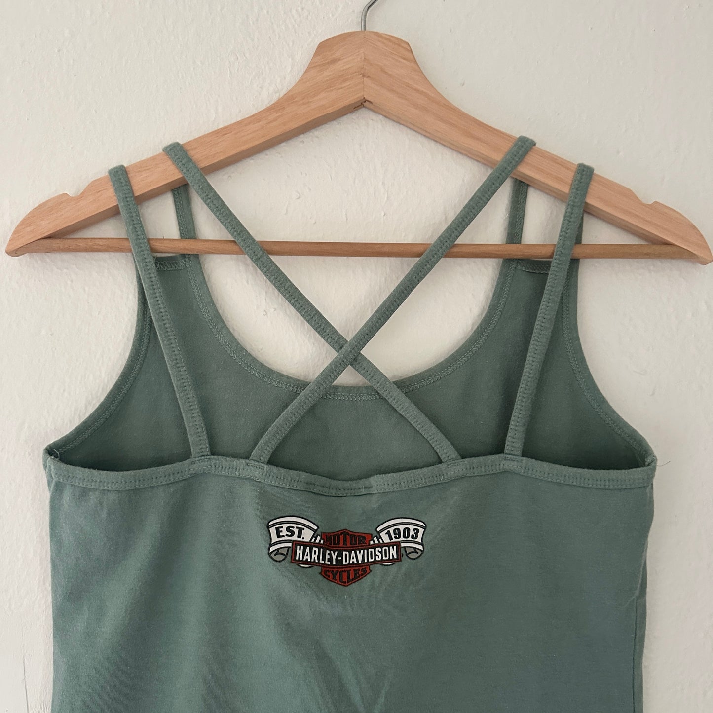 Y2K Women’s Harley Tank Top Cross Laced Size S