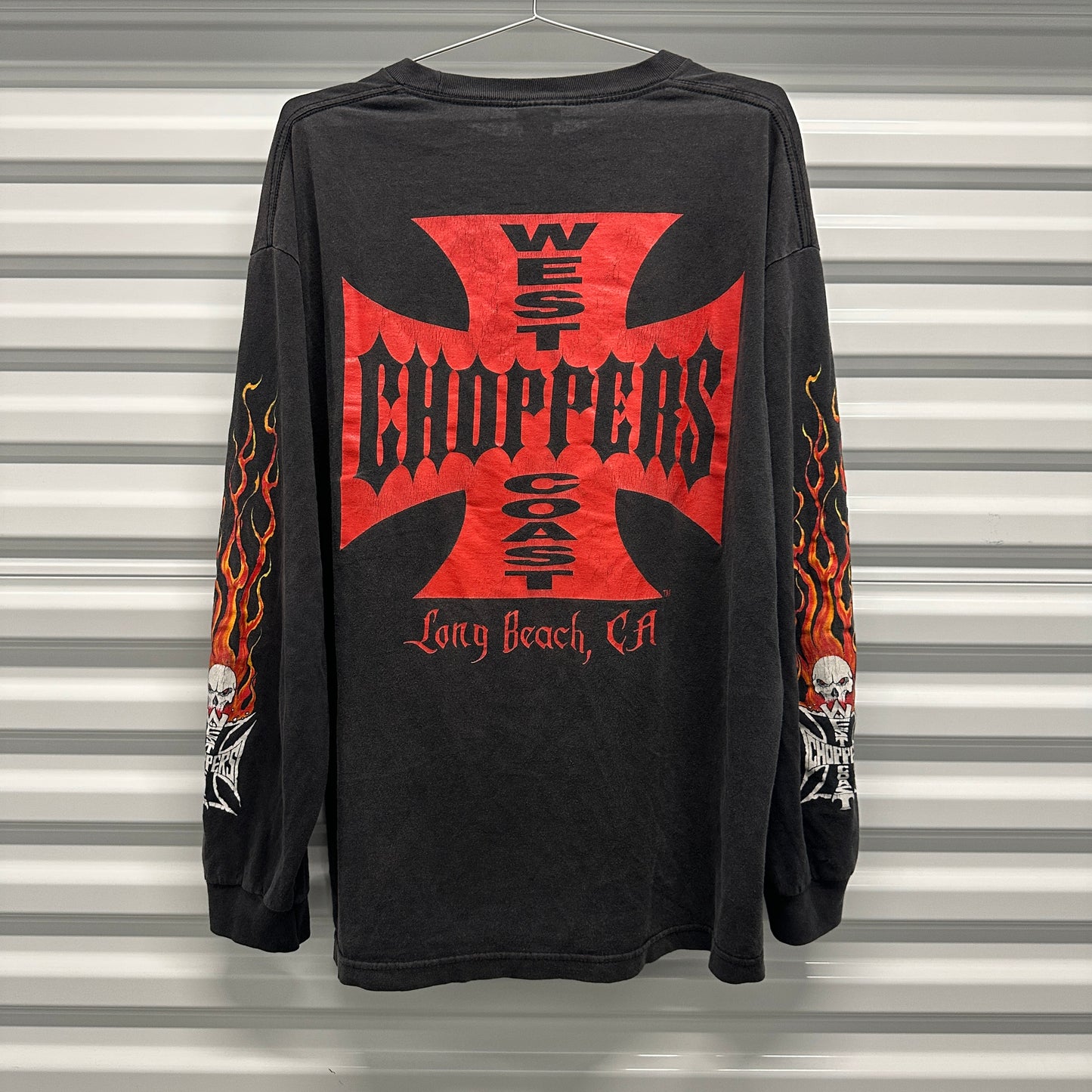WCC Red Skull Flame Longsleeve Shirt Size XL