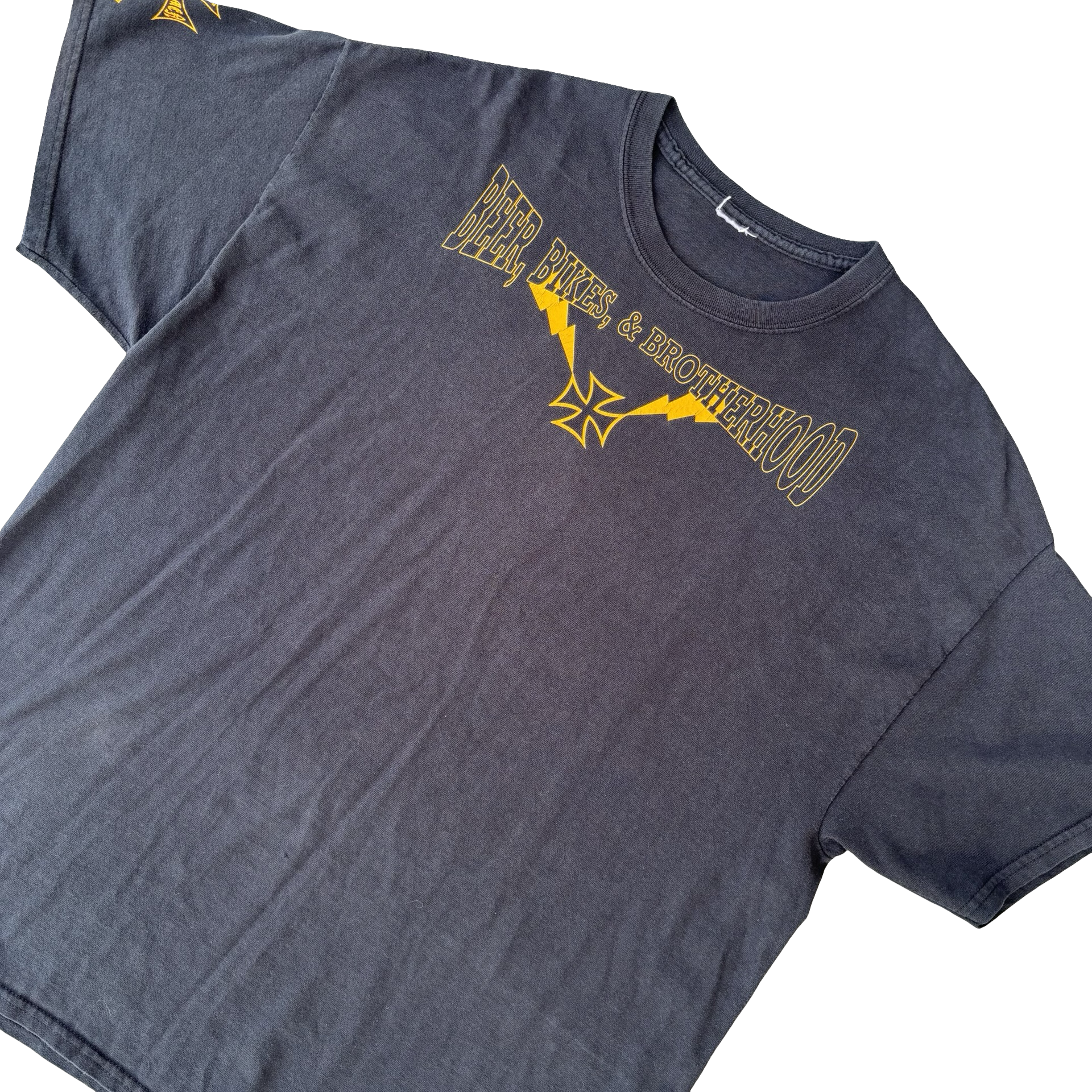 Y2K Beer Bike Brotherhood Cross Tee Size XL