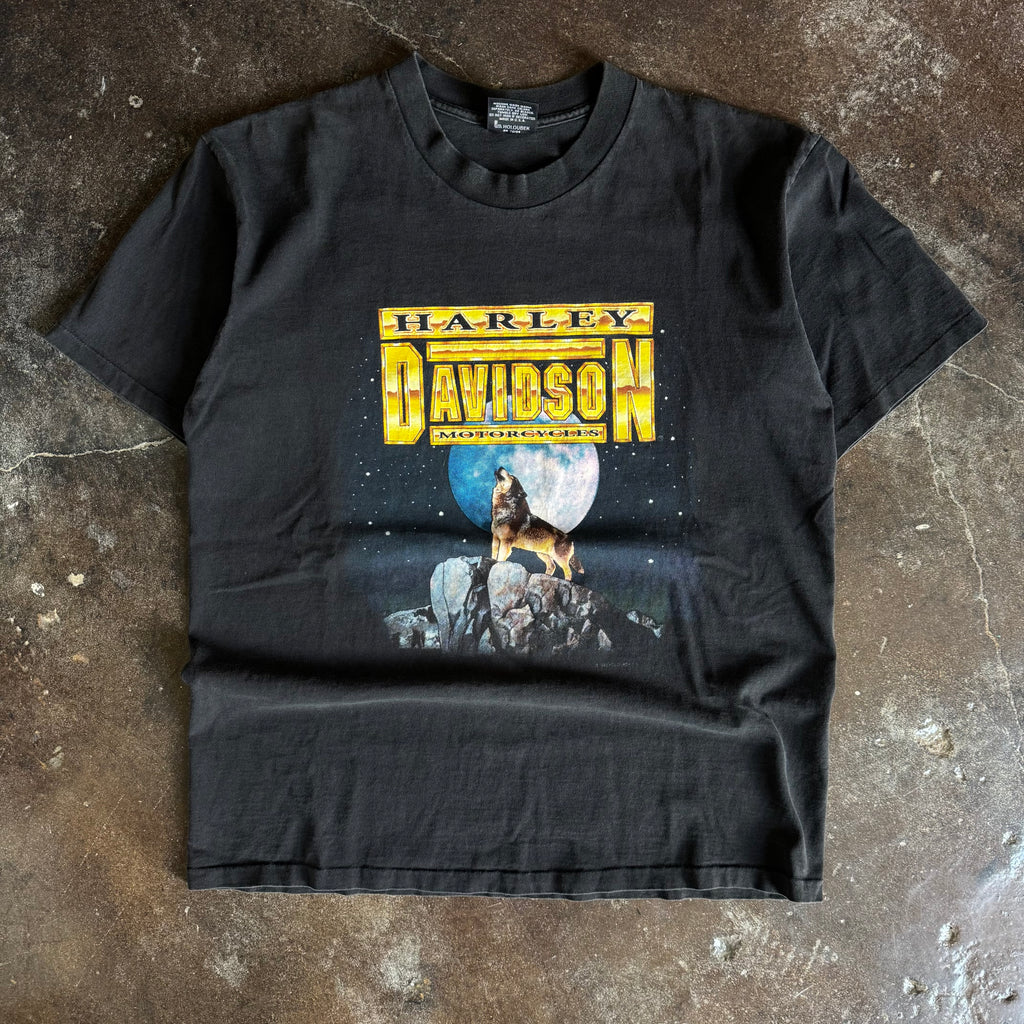 90’s Harley Davidson Wolf Howl Maverick Nature Tee (L)