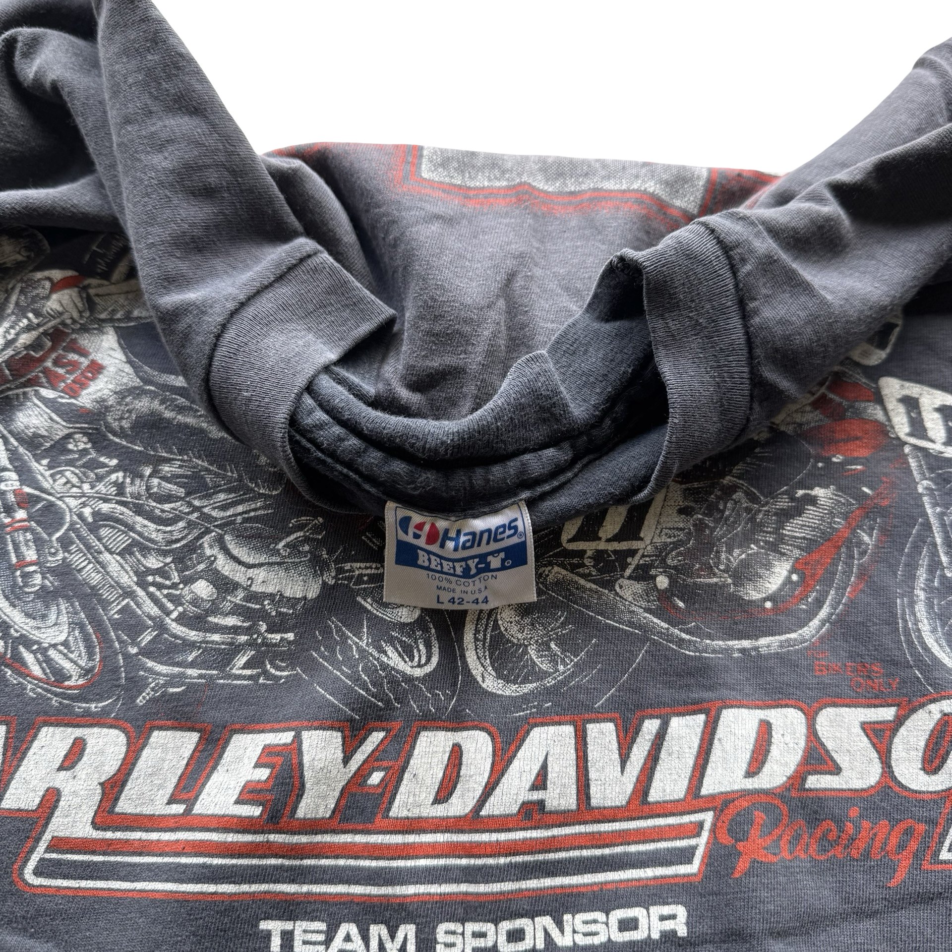 80’s Harley Davidson Racing Team Sun Faded Tee Size XL