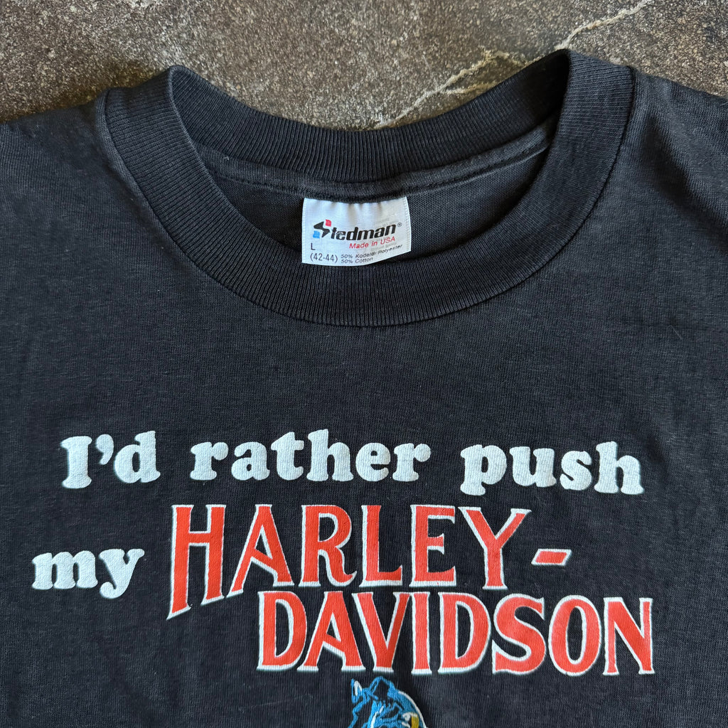 80’s Harley Push My Harley “Rice Burner” Tee (L)