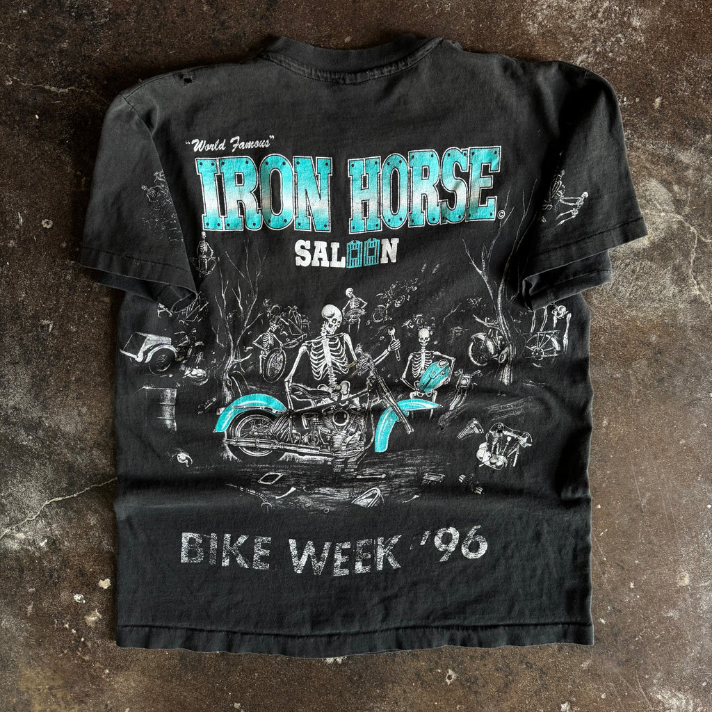 90’s Iron Horse Skeleton AOP Pocket Tee (L)