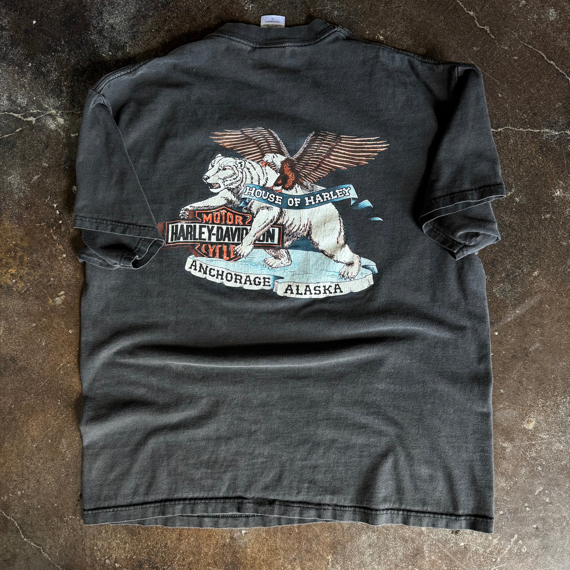 90’s Harley of Alaska “Last Frontier” Sun Faded Tee (L)