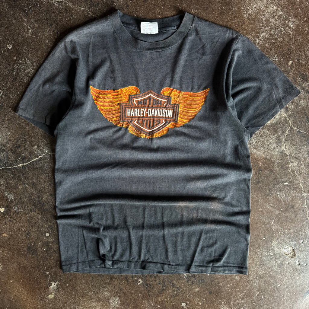 80’s Harley Brown Wing Emblem Tee (L)
