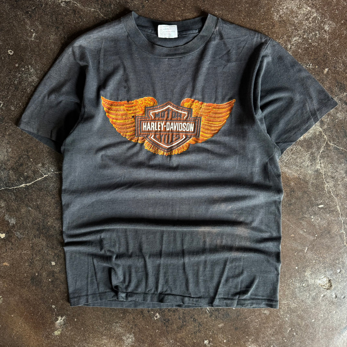 80’s Harley Brown Wing Emblem Tee (L)