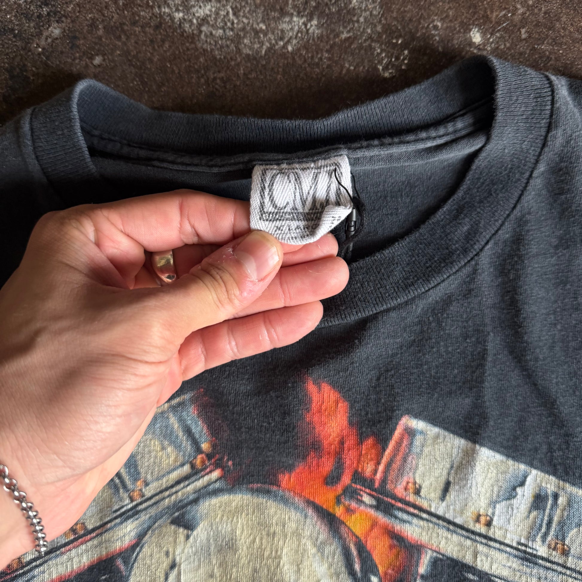 90’s Panhead Flaming Engine Biker Tee (XL)