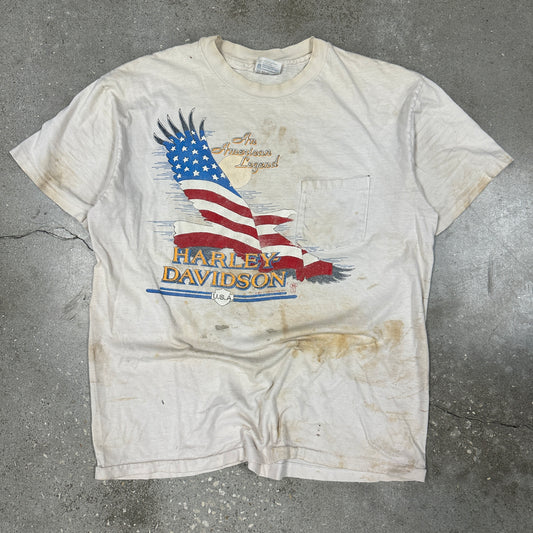 Harley Thrashed & Distressed USA Eagle Tee