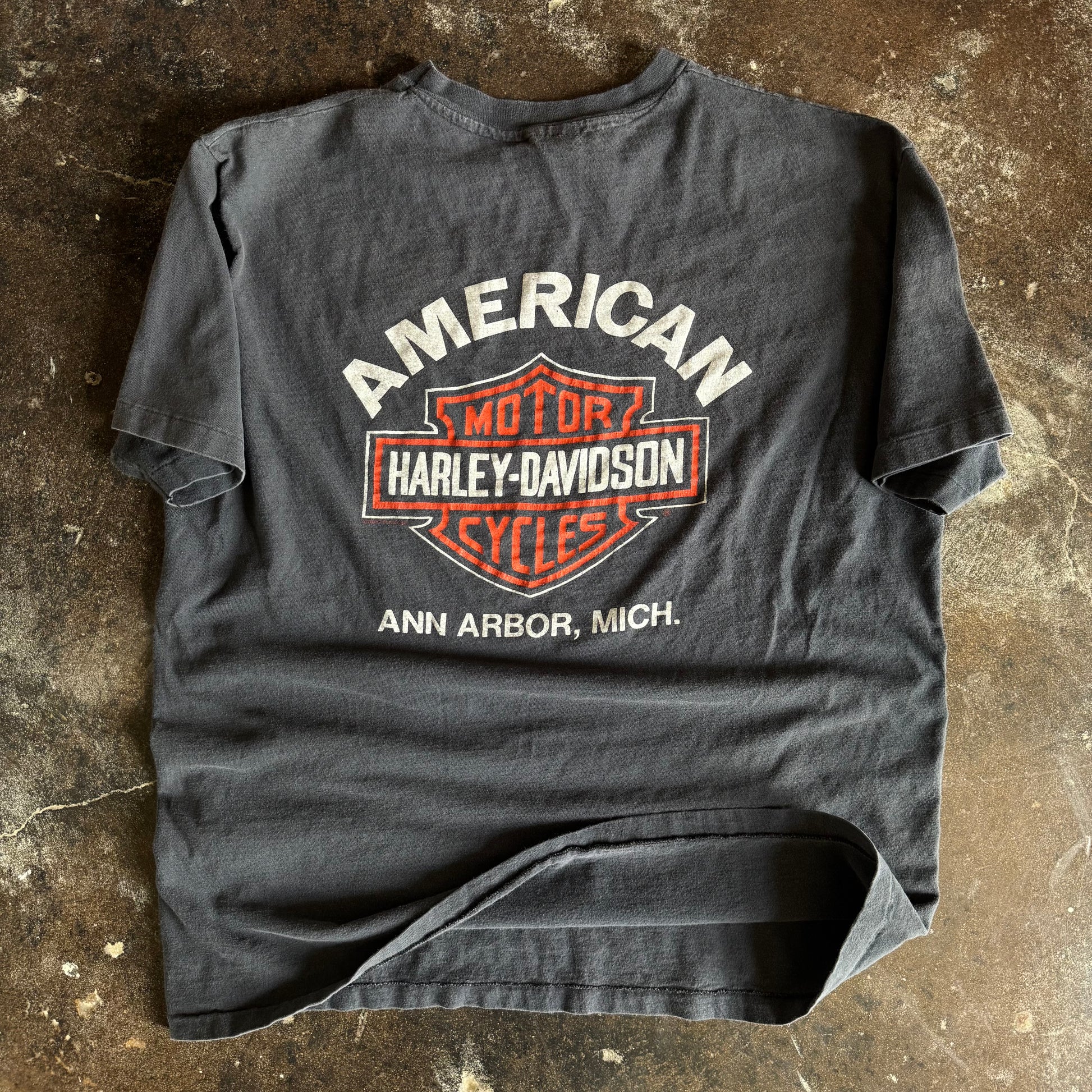 80’s Harley Real Steel Michigan Faded Tee (XL)