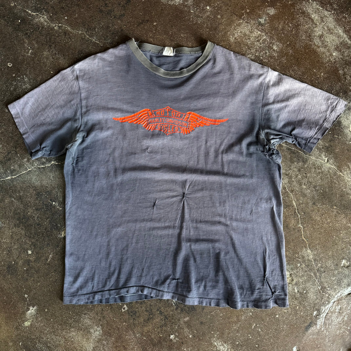 70’s Harley Wing Emblem Sun Faded Tee (L)