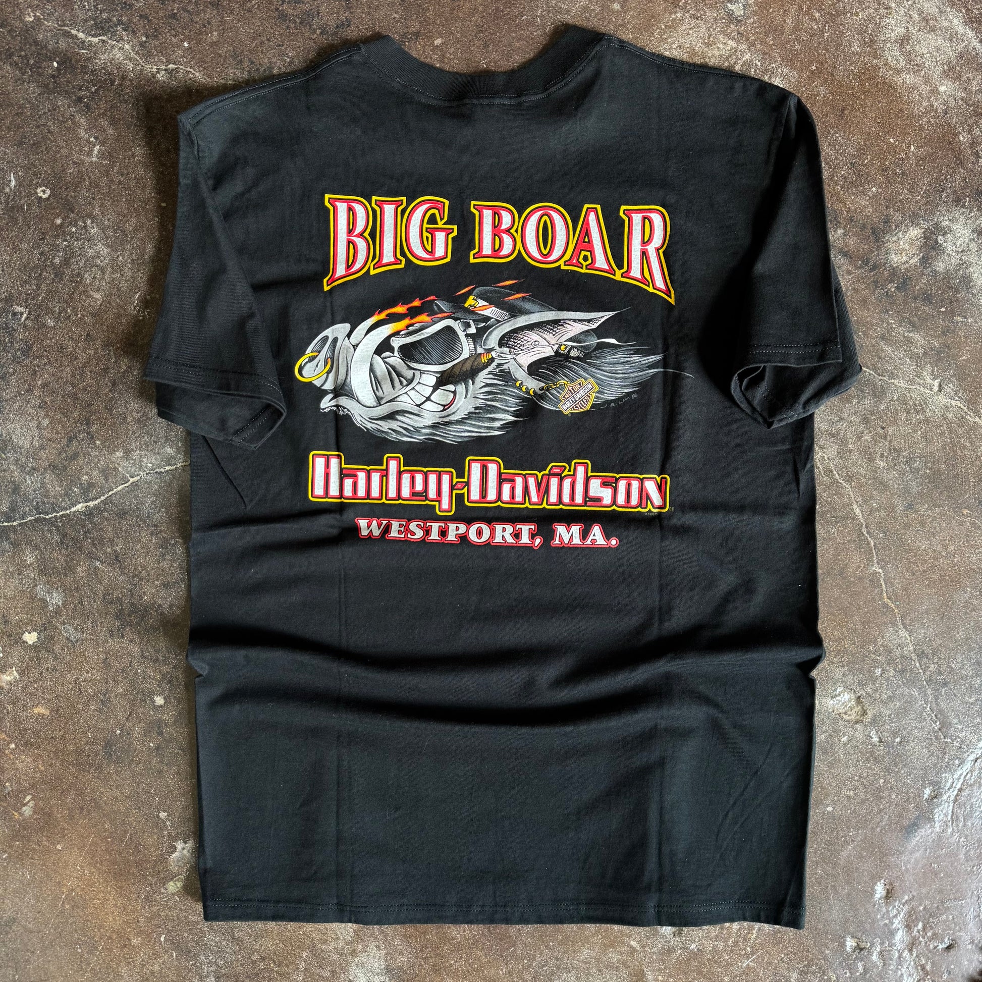 90’s Harley Davidson Flame Ball Big Boar Tee (XL)