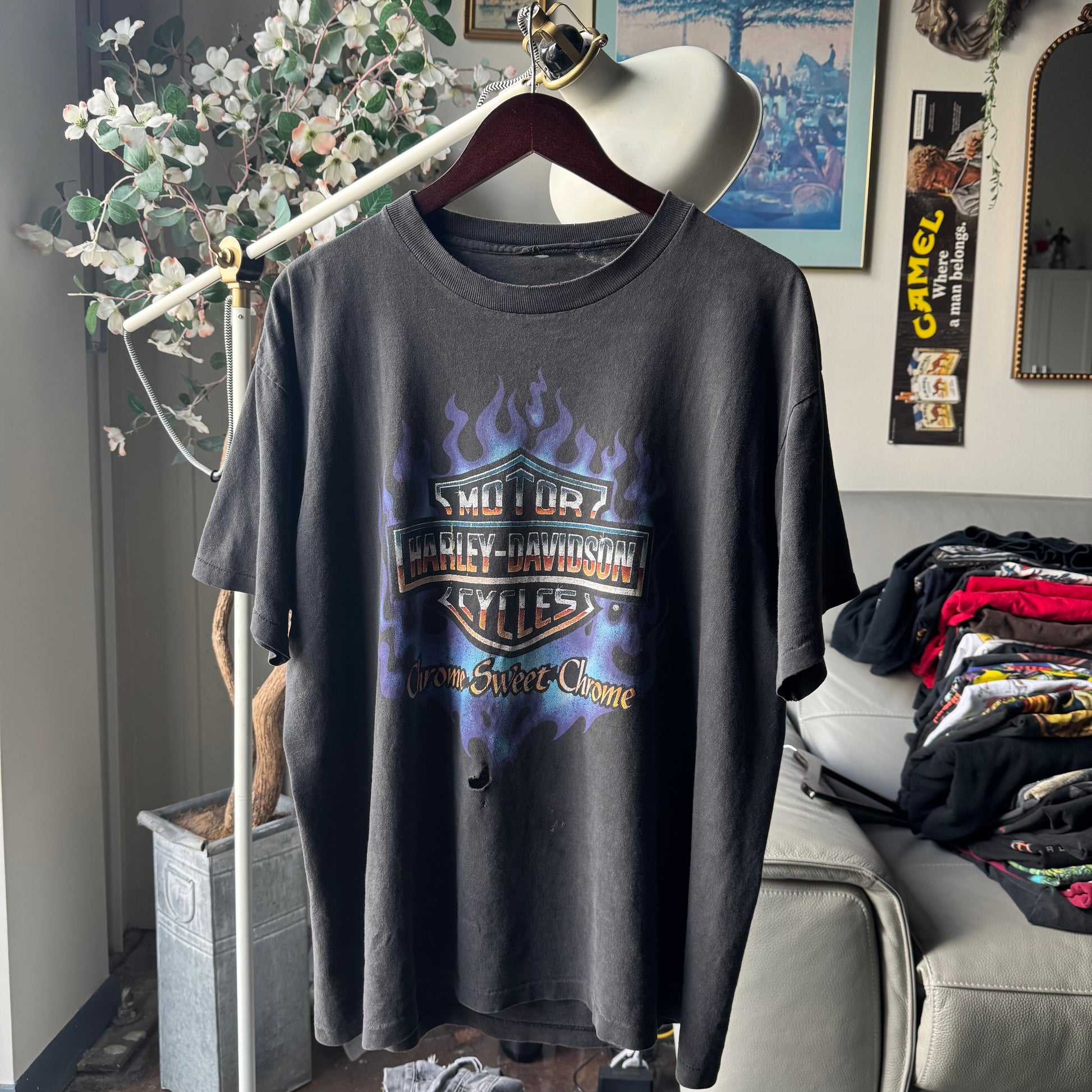 90’s Harley Chrome Sweet Chrome Sun Faded Tee Size XL