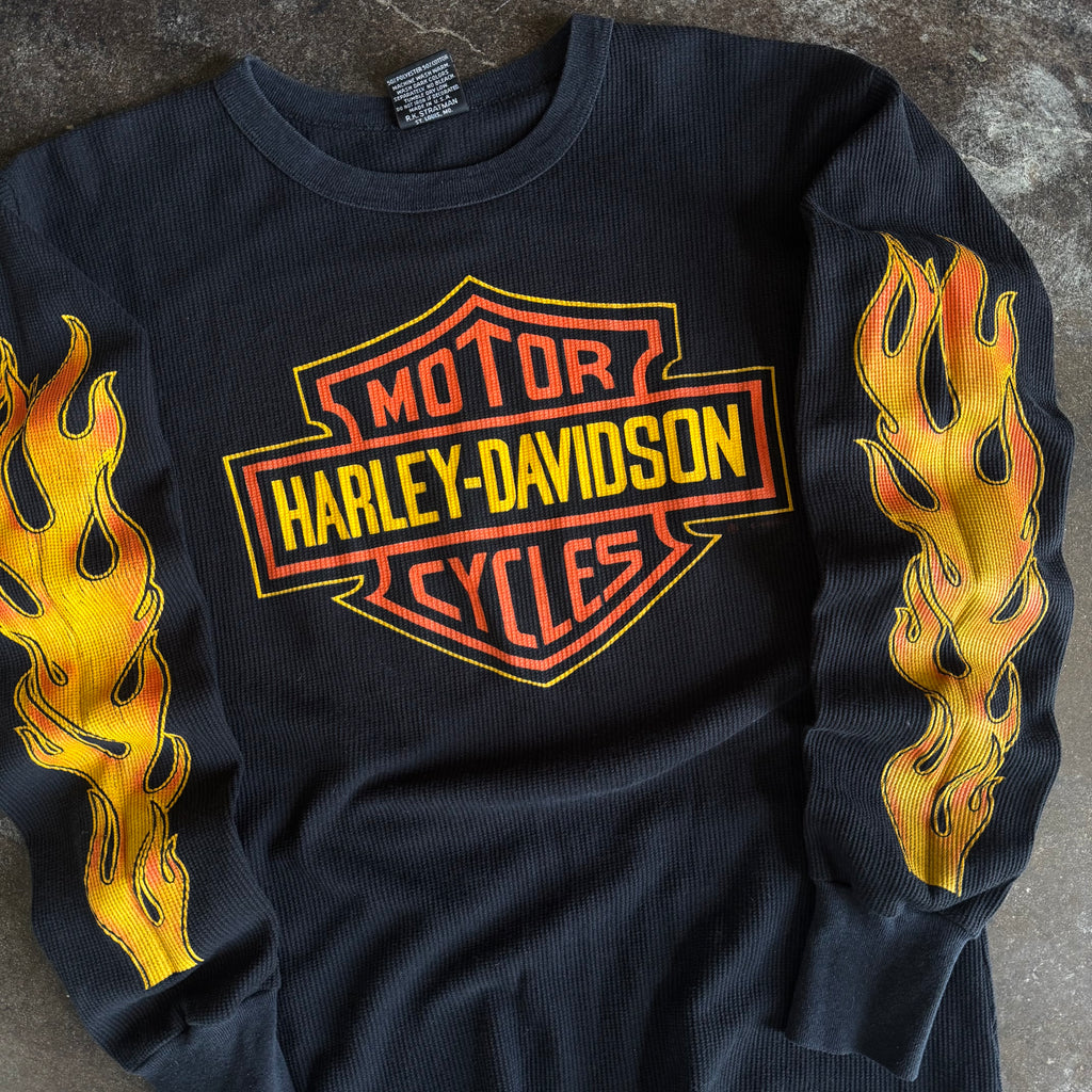 80’s Harley Cape Fear Flame Thermal Longsleeve (XL)