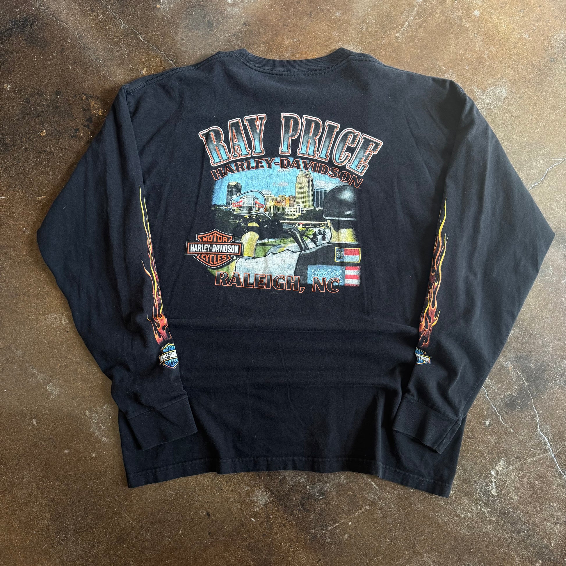 Y2K Emblem Eagle Harley Flame Longsleeve (XXL)