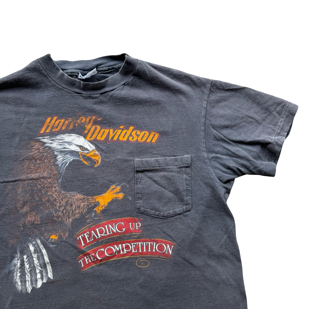 80’s Harley “Tearing Up the Competition” Pocket Tee Size L