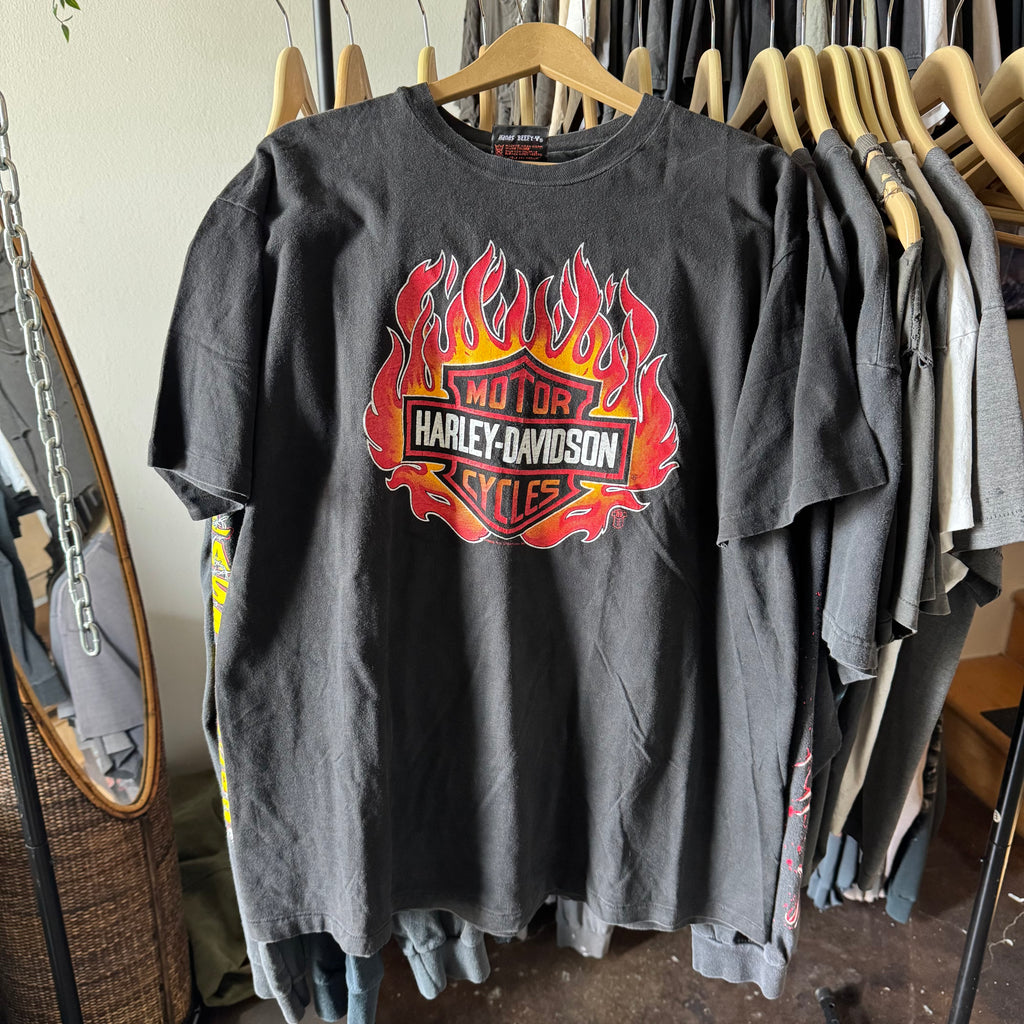 80’s Harley Flame Ball Flint Michigan Tee Size XXL