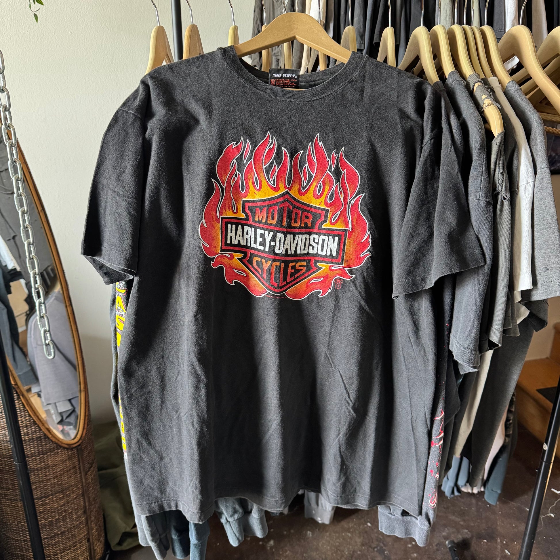 80’s Harley Flame Ball Flint Michigan Tee Size XXL