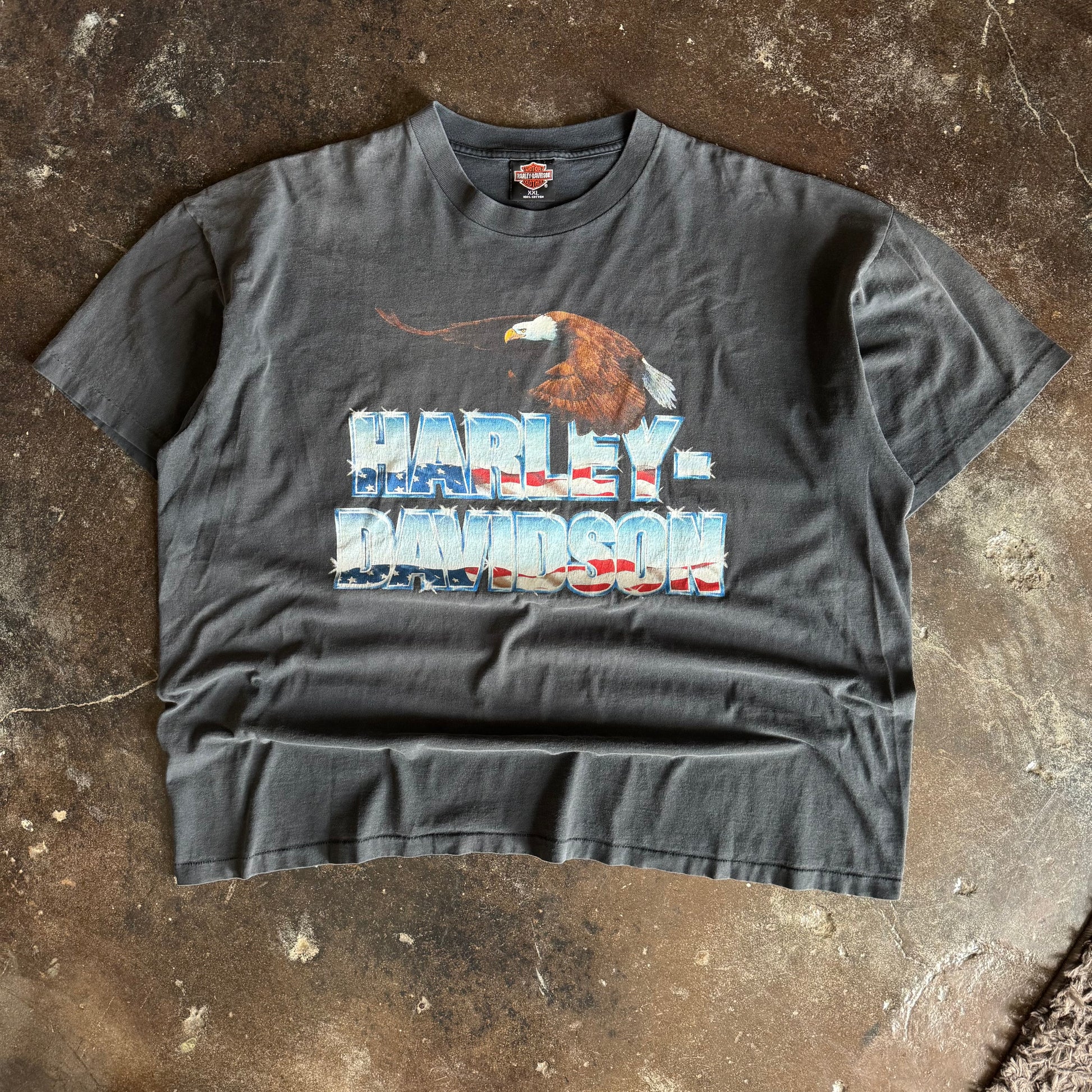 90’s Harley Las Vegas Eagle Sun Faded Tee (XXL)