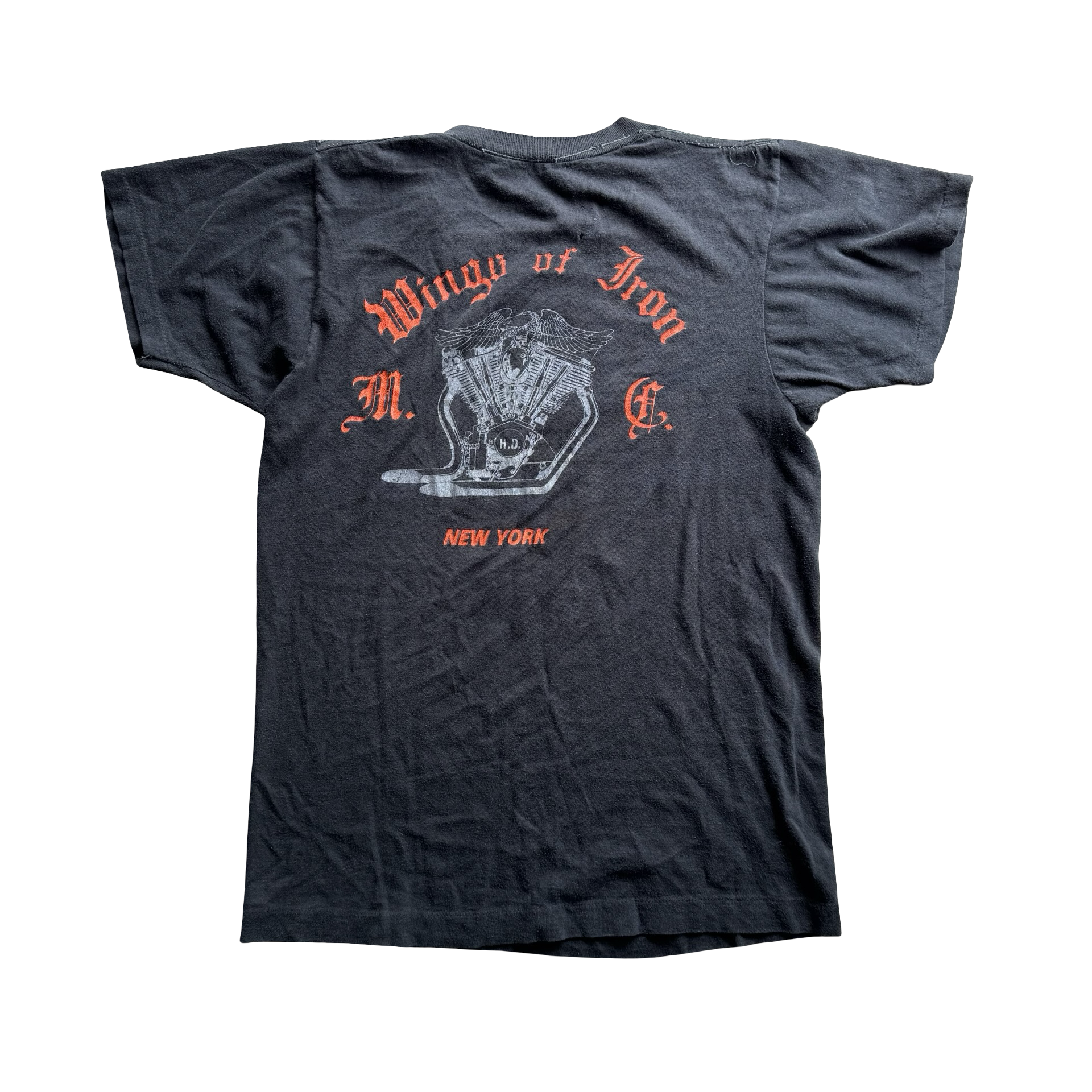 80’s Harley Emblem Wings of Iron NY Tee Size M