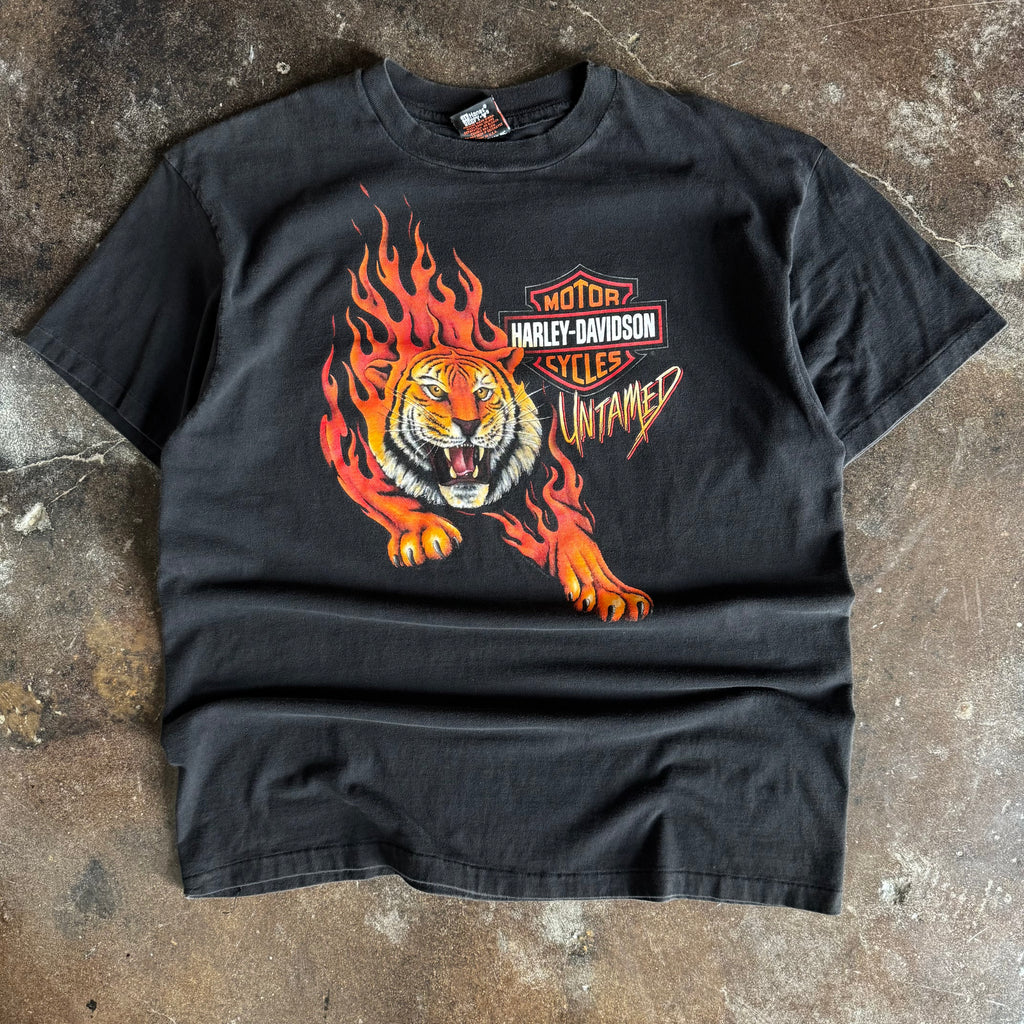 90’s Harley Untamed Flame Tiger Las Vegas Tee (XL)
