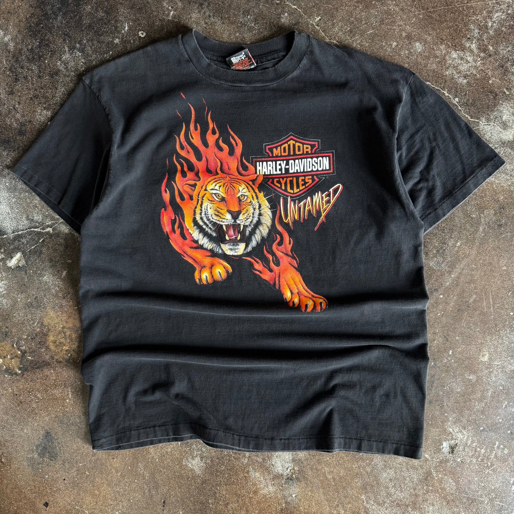 90’s Harley Untamed Flame Tiger Las Vegas Tee (XL)