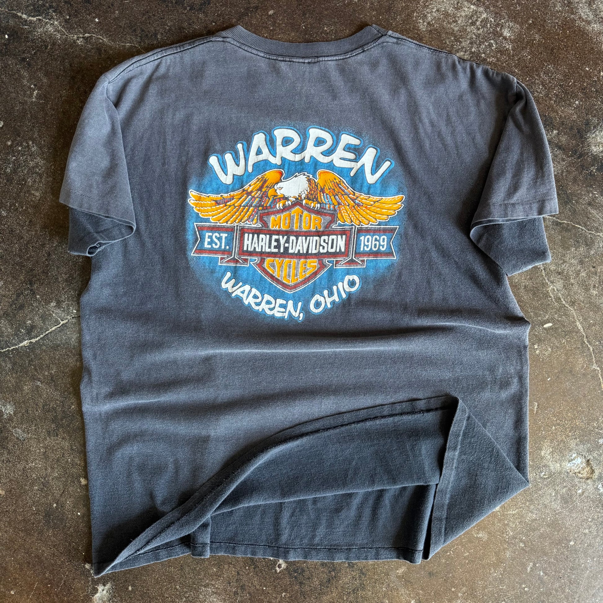 90’s Harley 3D “Good Ol’ Days” Faded Tee (XL)