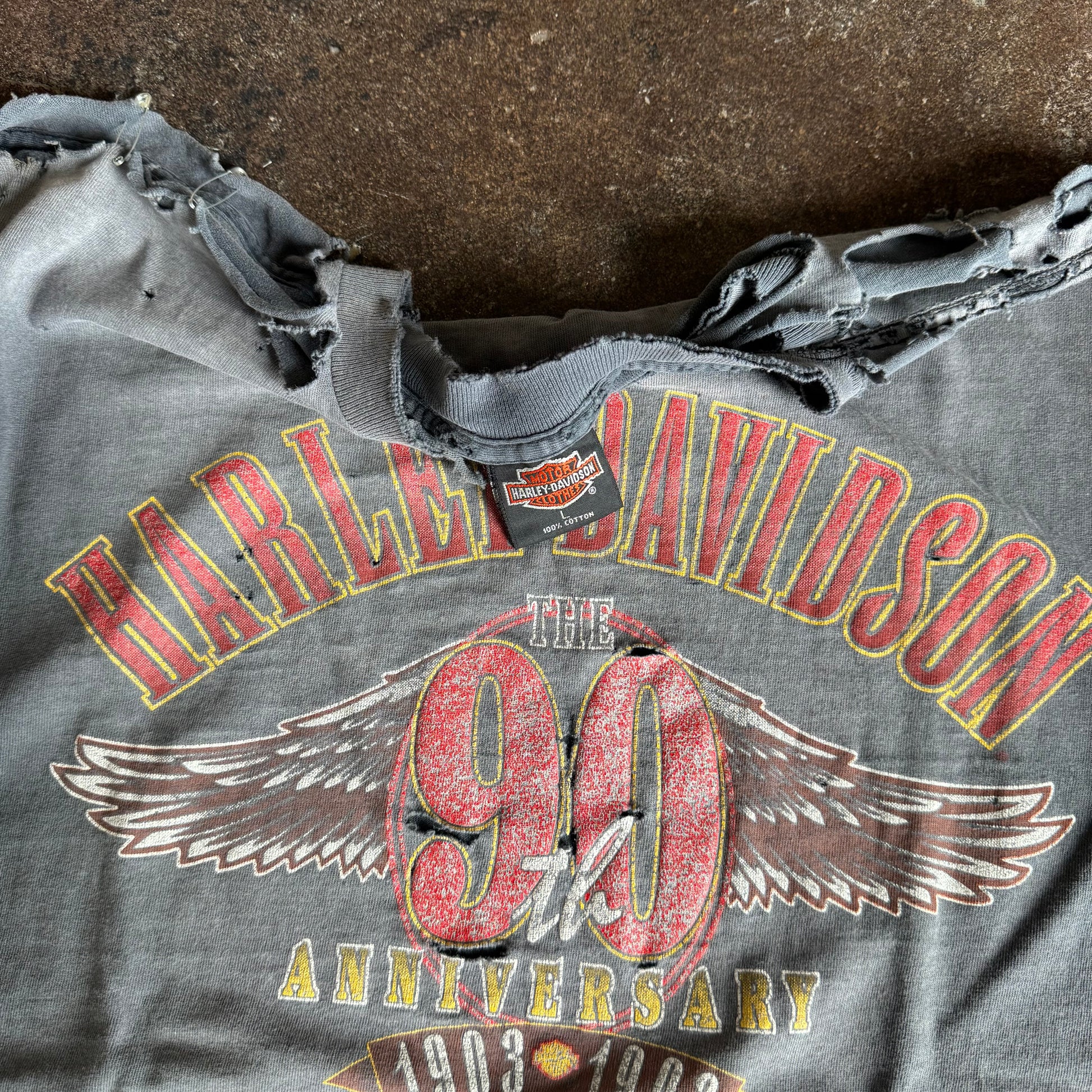 90’s Harley Faded & Thrashed Anniversary Tee (L/XL)