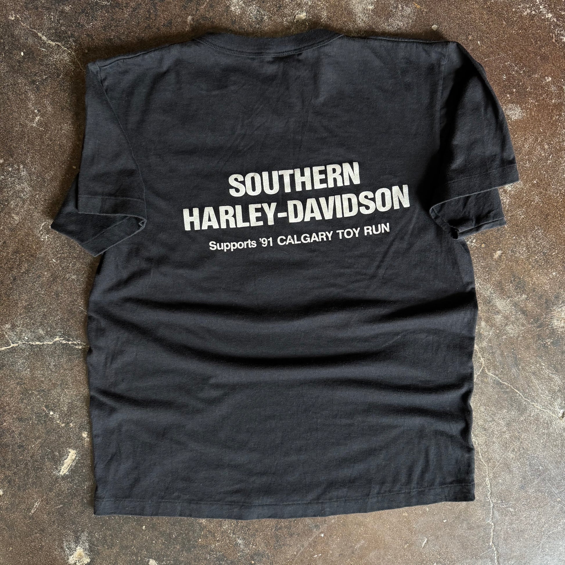 90’s Calgary Toy Run Harley Tee (L)