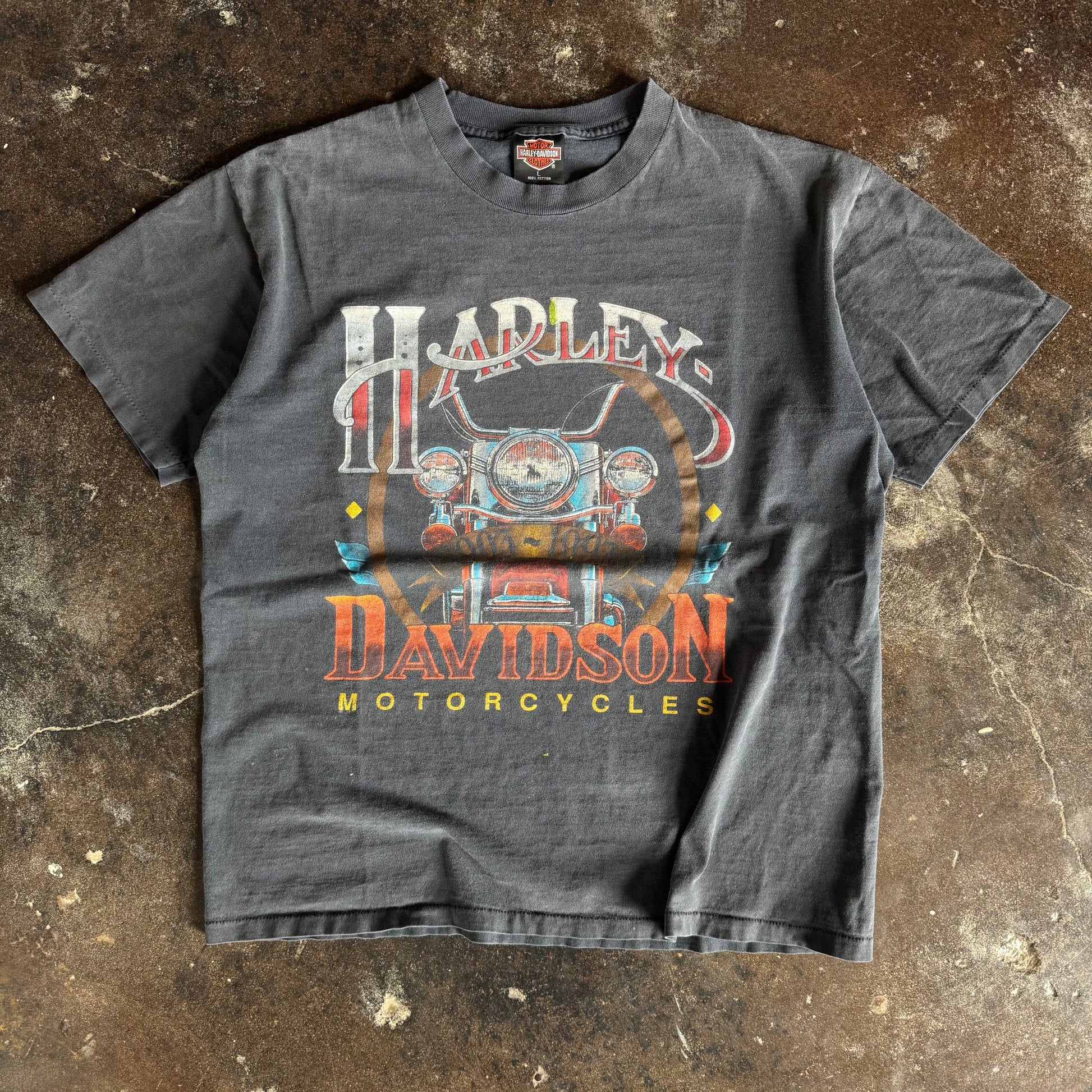 90’s Harley Davidson Sun Faded Bike Tee (L)