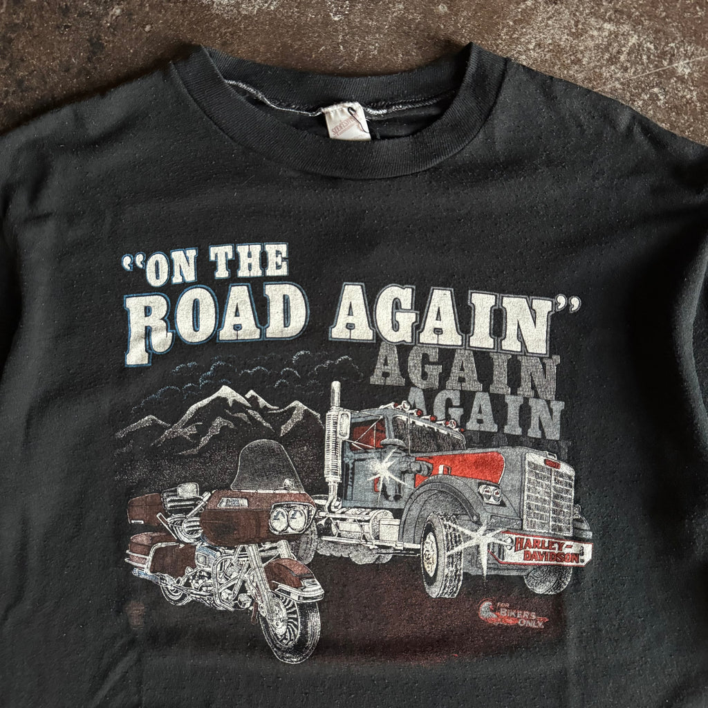 80’s Harley “On The Road Again” Bikers Only Tee (XL)