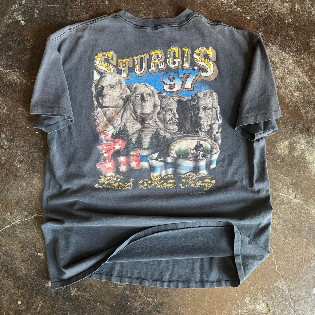 90’s Sun Faded Sturgis Flame Skull Tee (XXL)