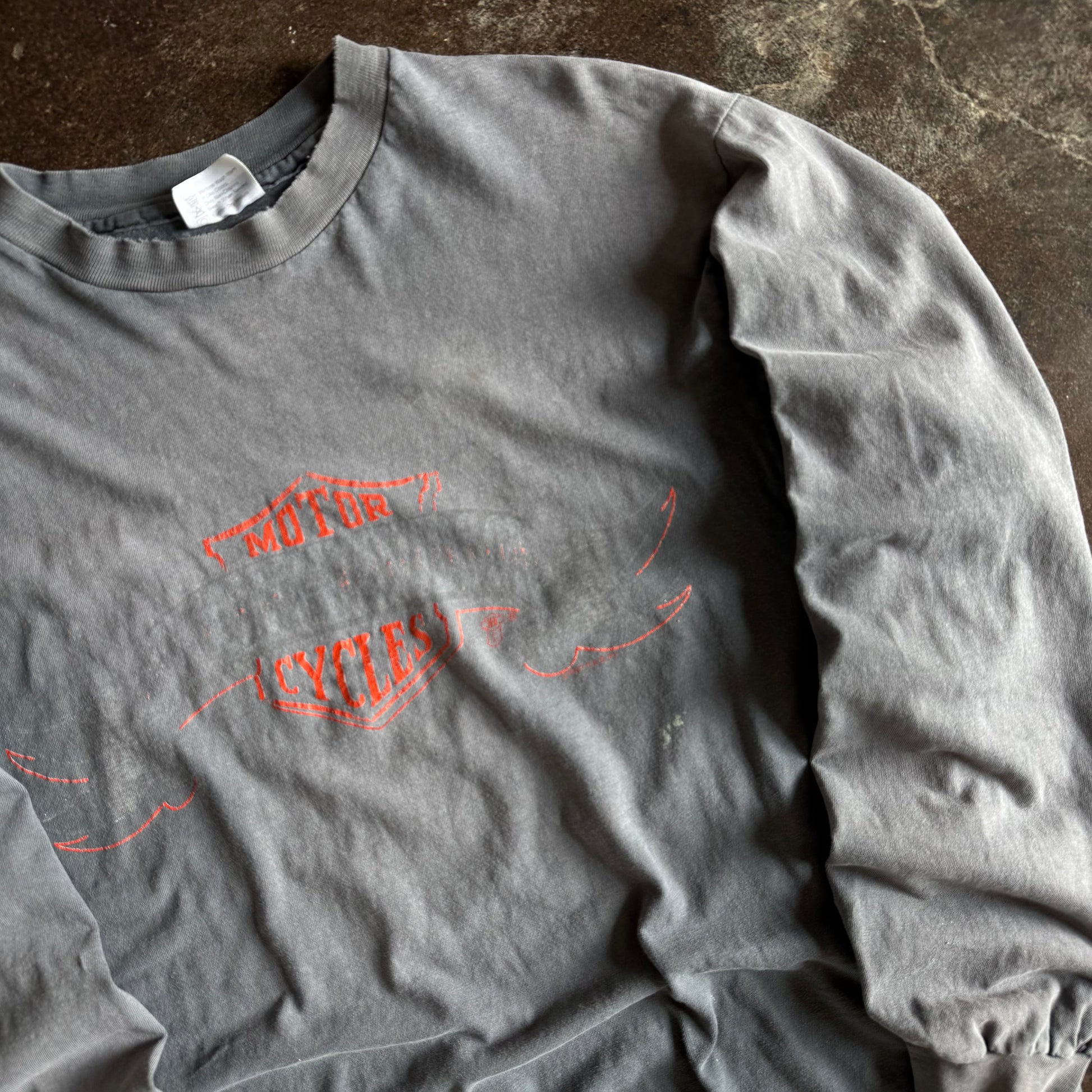 80’s Harley Banner Logo Hawaii Sun Faded Longsleeve (XL)