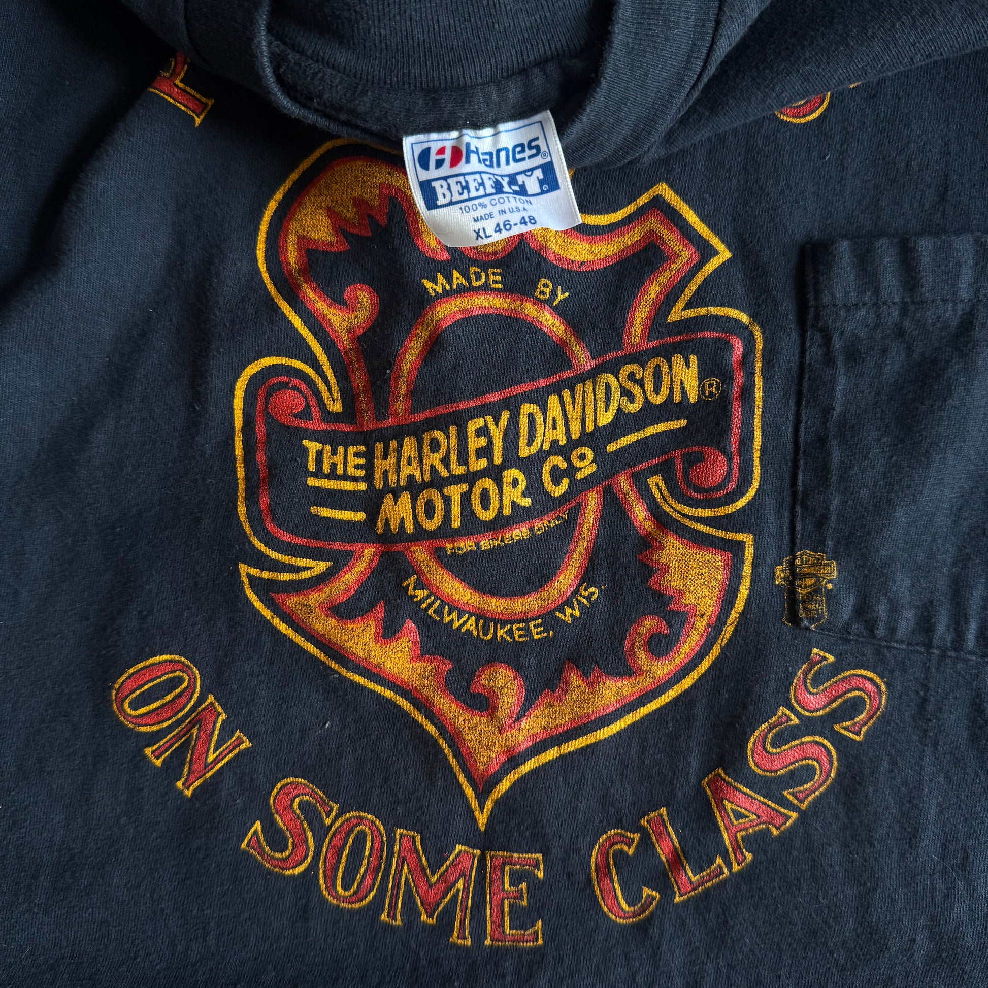 80’s Harley “Ass On Some Class” Pocket Tee (XL)