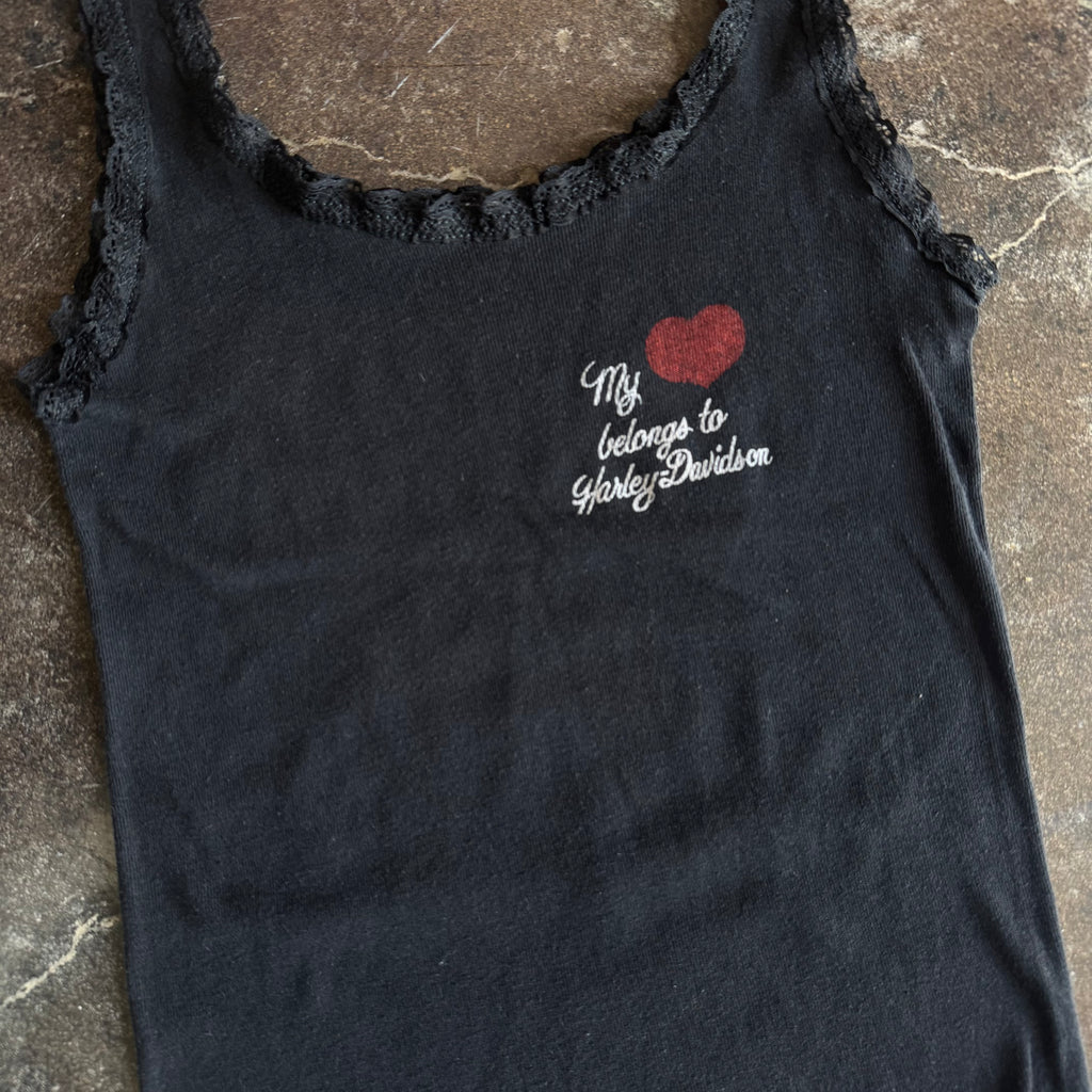Back view of vintage Dick Farmers Harley-Davidson Orlando womens tank top