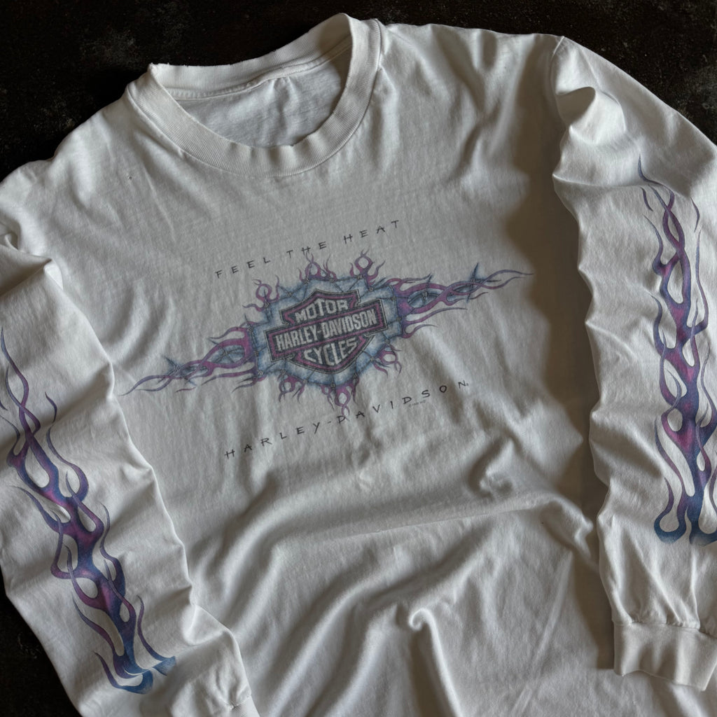 90’s Harley Feel The Heat Purple Flame Longsleeve (L)