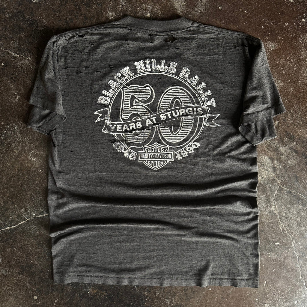 90’s Harley 3D Emblem Thrashed Tee (L)