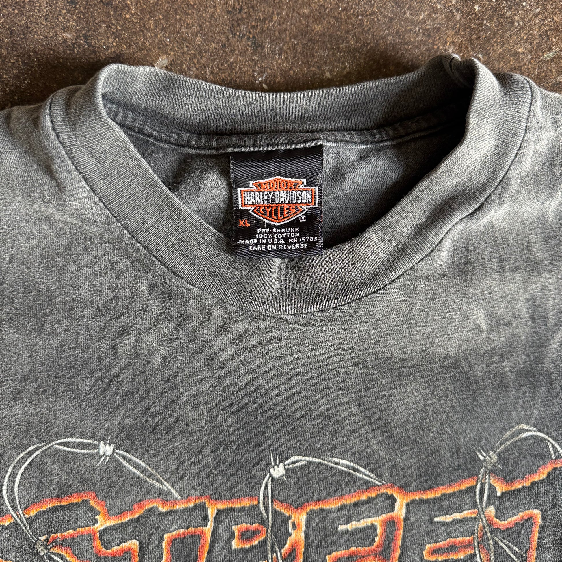 90’s Harley Street Tough Sun Faded Barbwire Tee (XL)