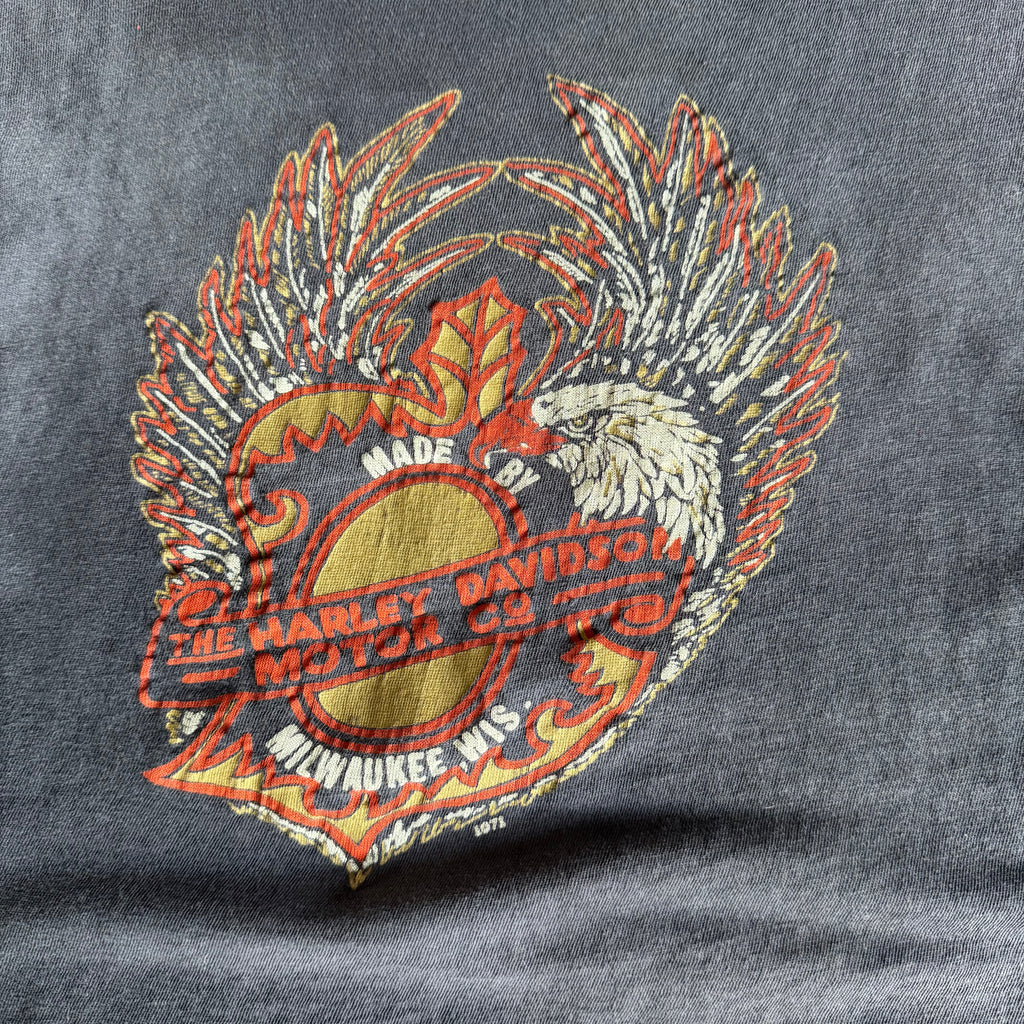 70’s Harley Emblem Cookies Sun Faded Tee (L)