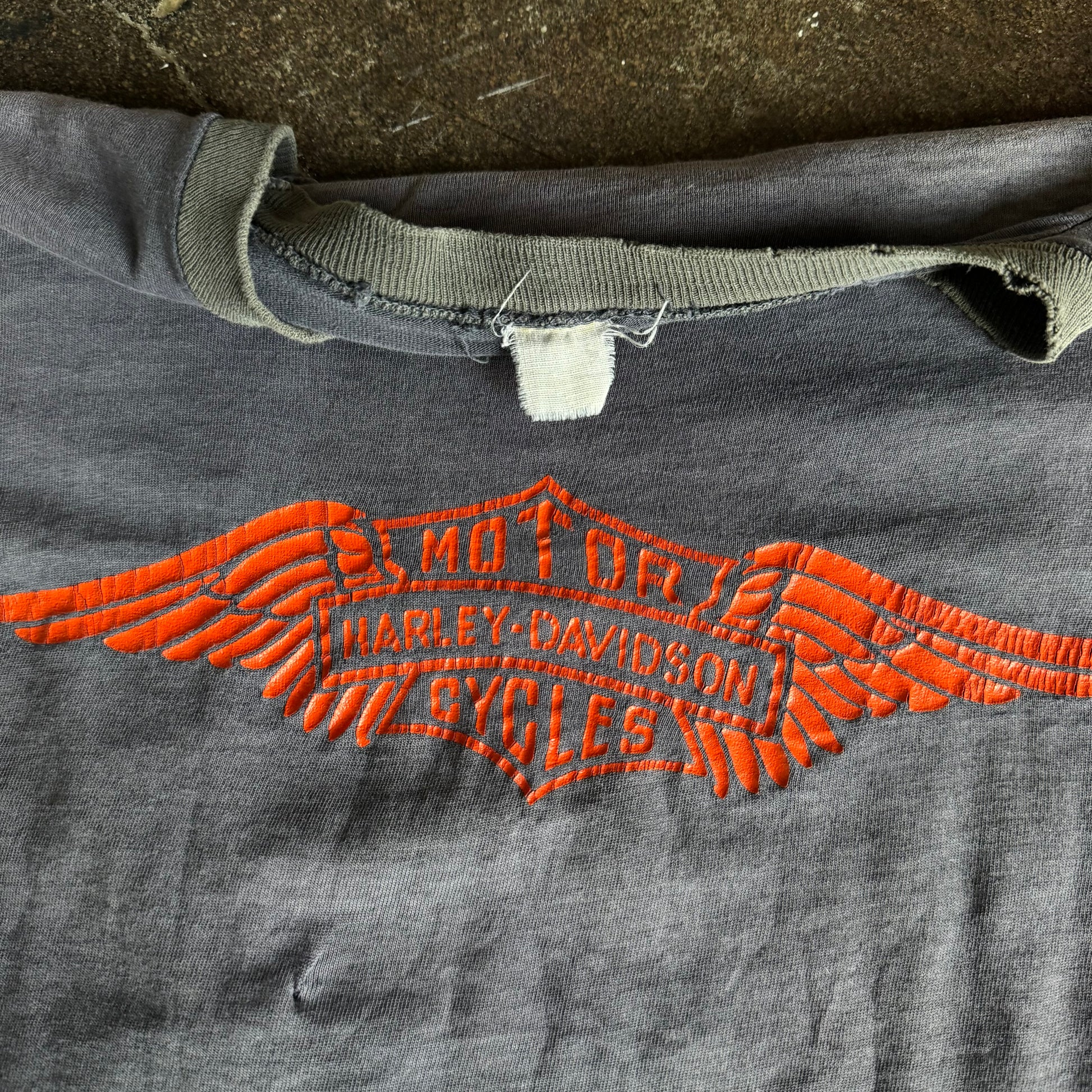 70’s Harley Wing Emblem Sun Faded Tee (L)