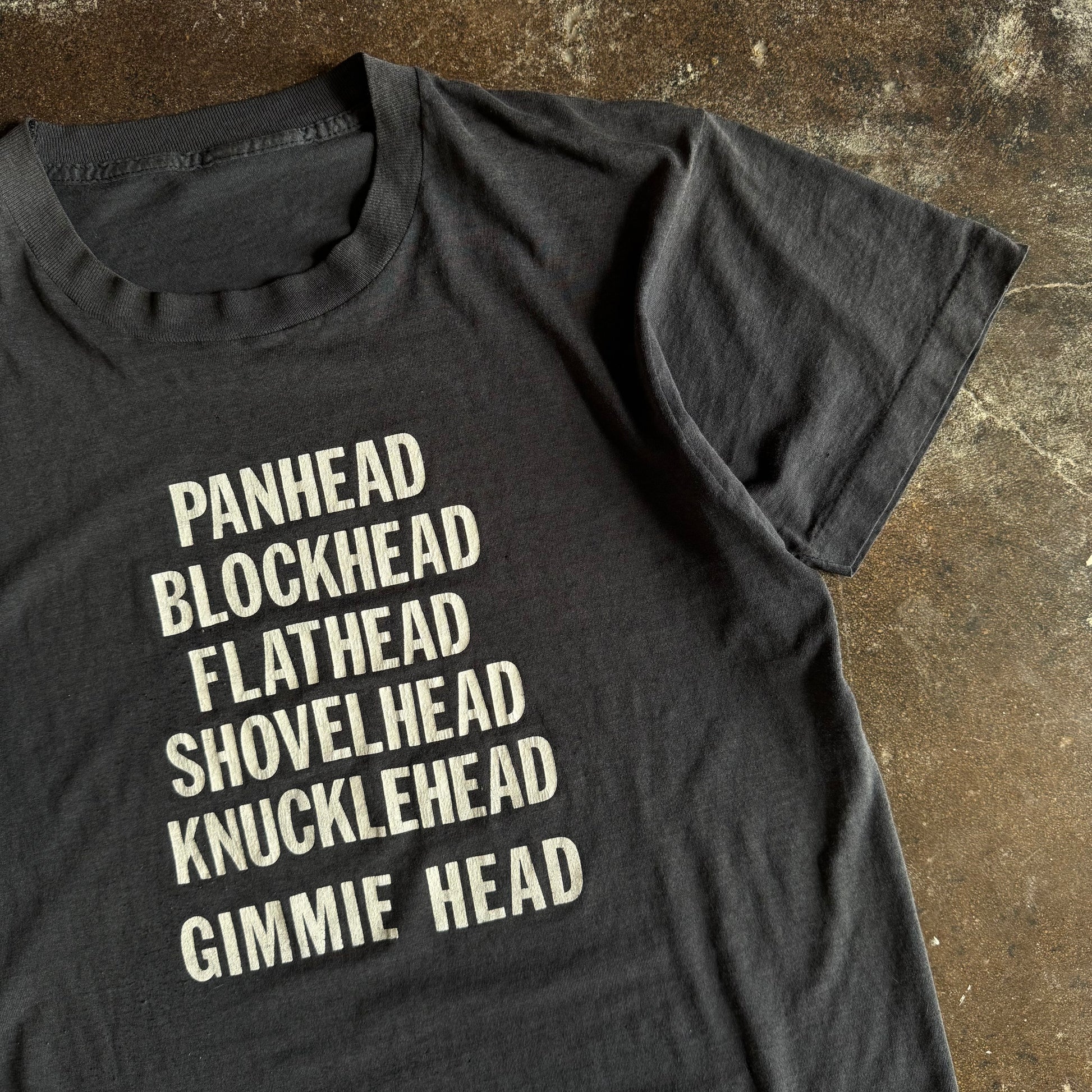 90’s Biker Funny Gimmehead Engine Word Tee (L)