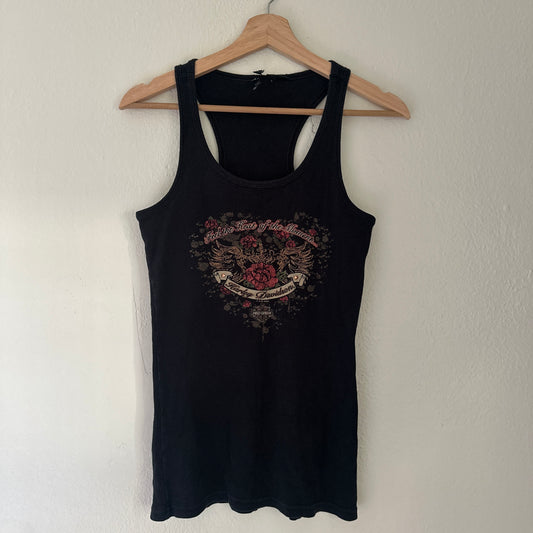 Y2K Women’s Flower Harley Tank Top Size M