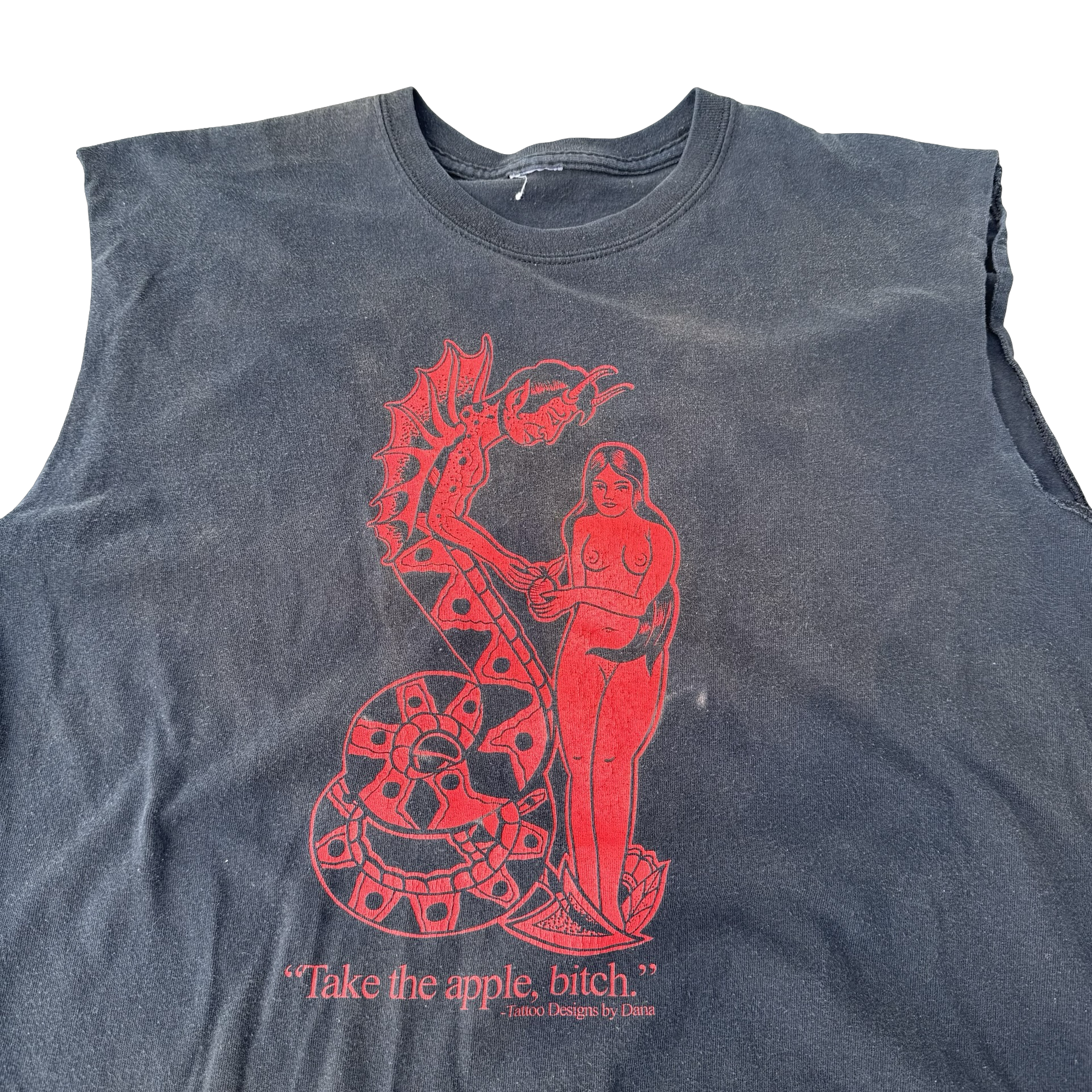 Y2K Adam & Eve Tattoo Artist Parody Tank Top Tee Size XL