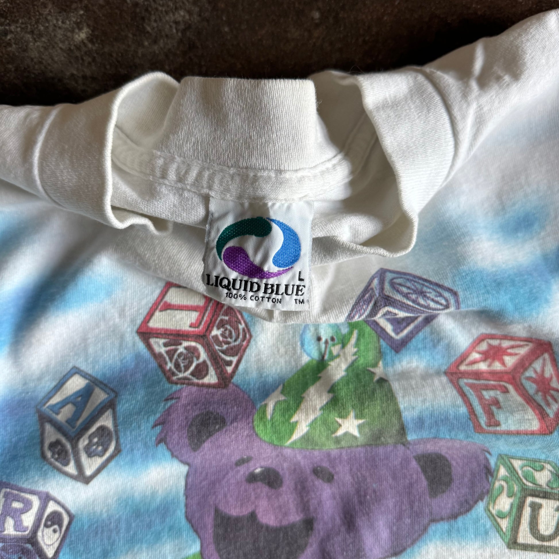 90’s Grateful Dead Circus Bear Tye Dye Band Tee (L)
