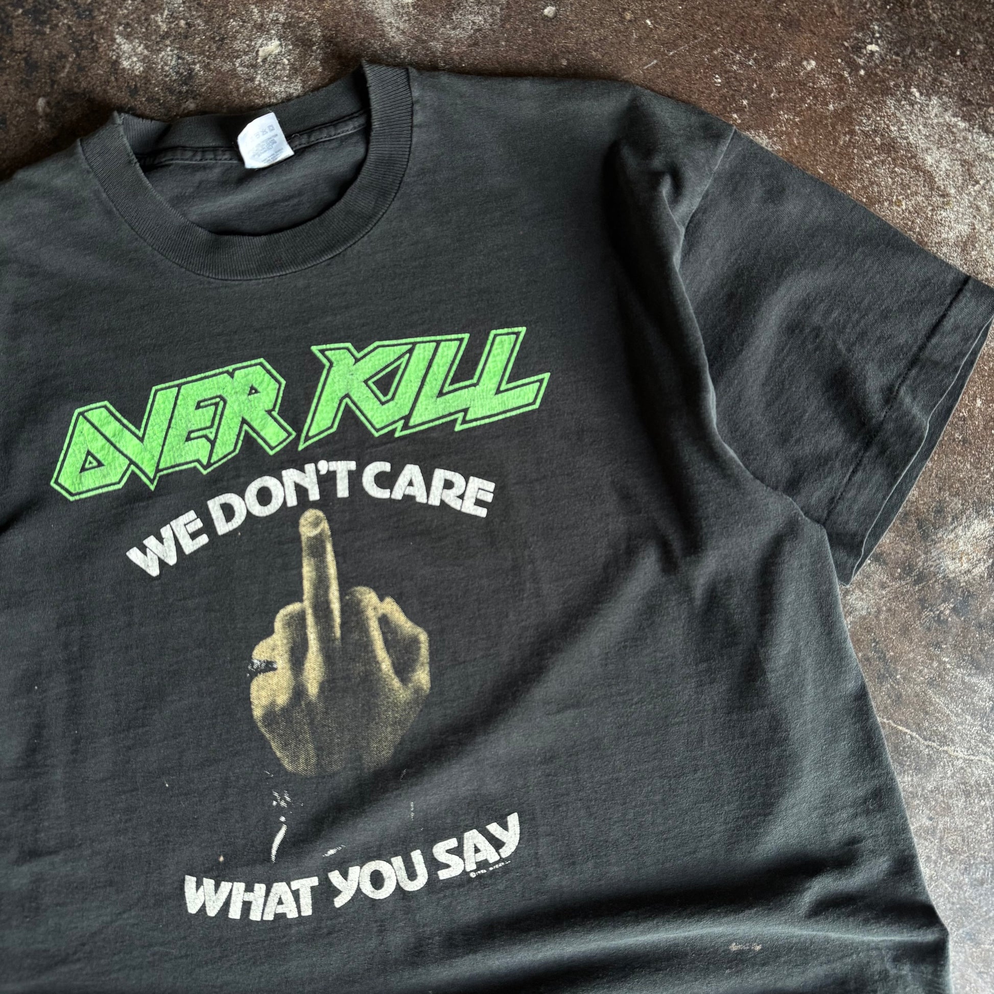 90’s Overkill “We Don’t Care, Fuck Off” Band Tee (XL)