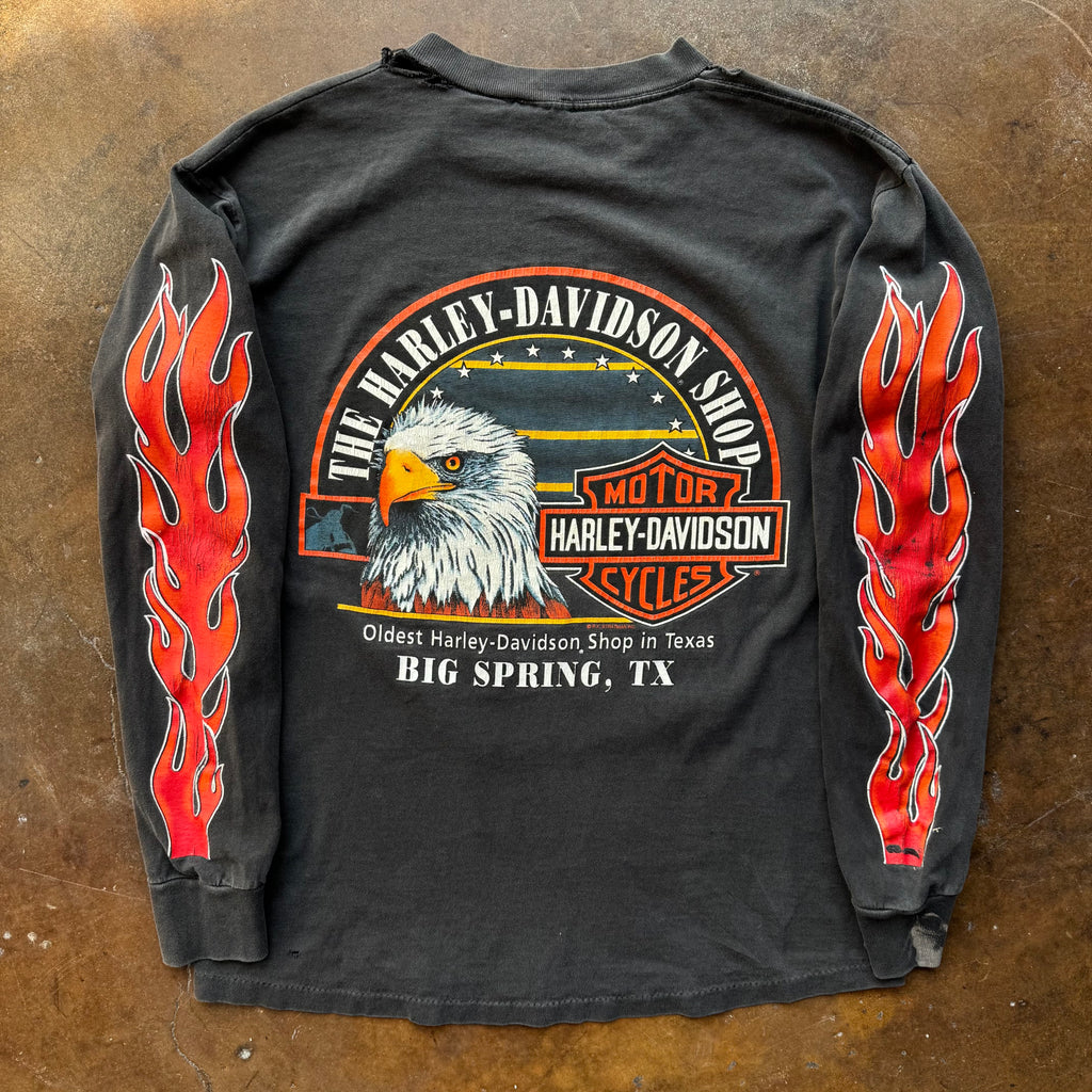 90’s Harley Untamed Tiger Flame Long Sleeve (L)