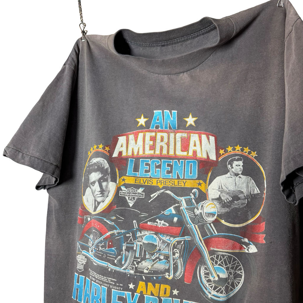 80’s Harley American Legend Elvis Sun Faded Tee Size XL