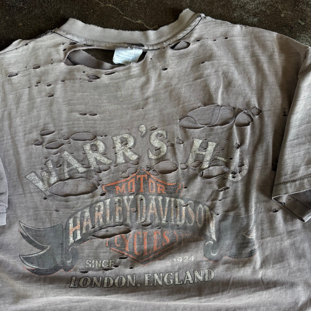 80’s Harley Thrashed & Faded Flame Ball Tee (XL)