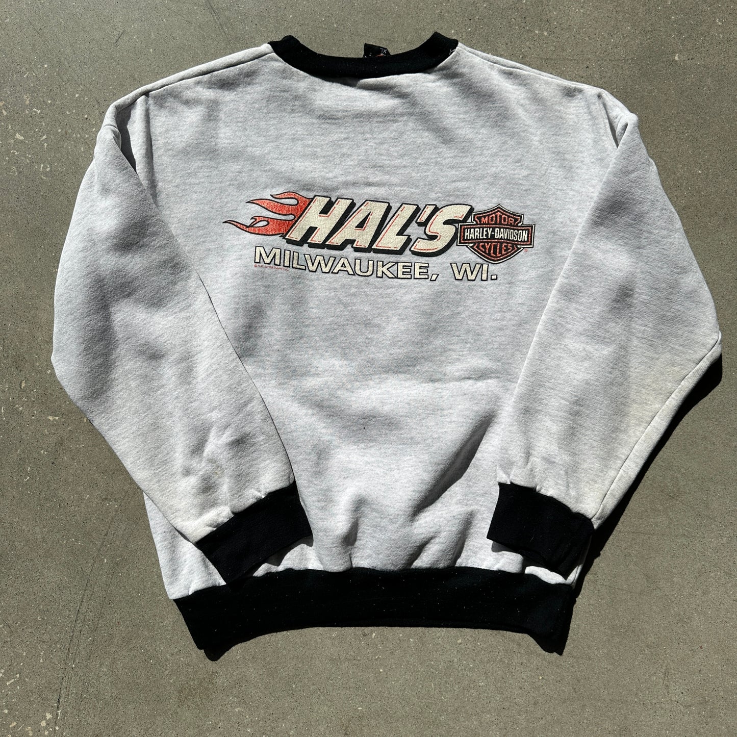 80s Harley Big Emblem Crewneck Sweatshirt (Minimal-Wear)