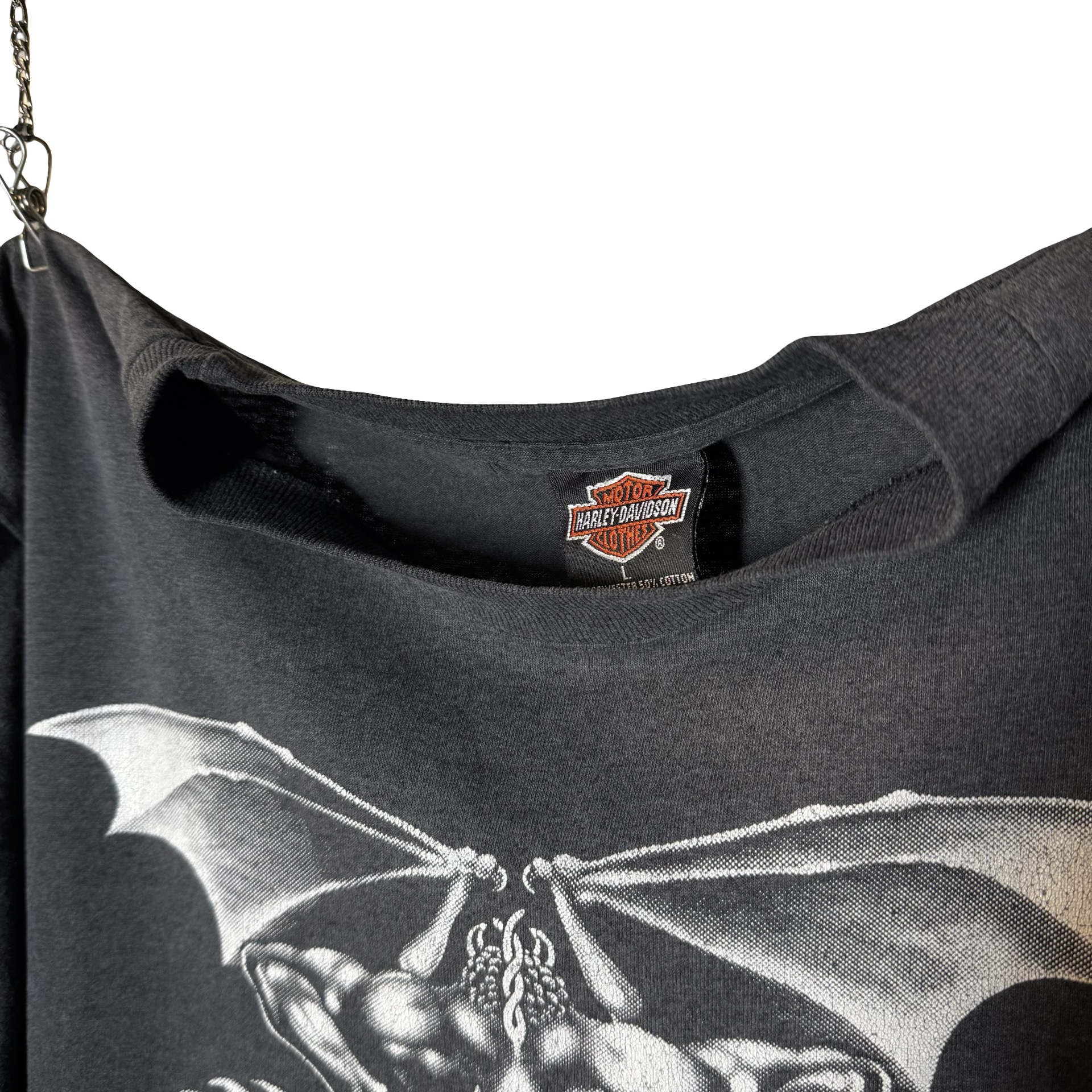 90’s Harley Gargoyle B&W Emblem Tee Size L