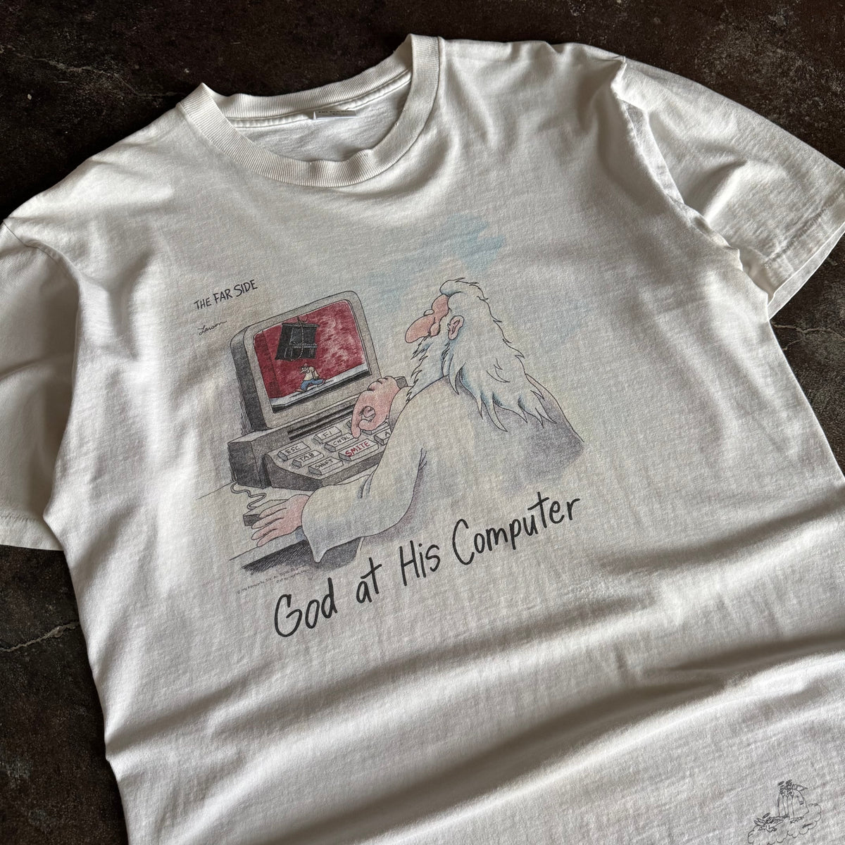 90’s Comic Art “God at His Computer” Tee (XL)
